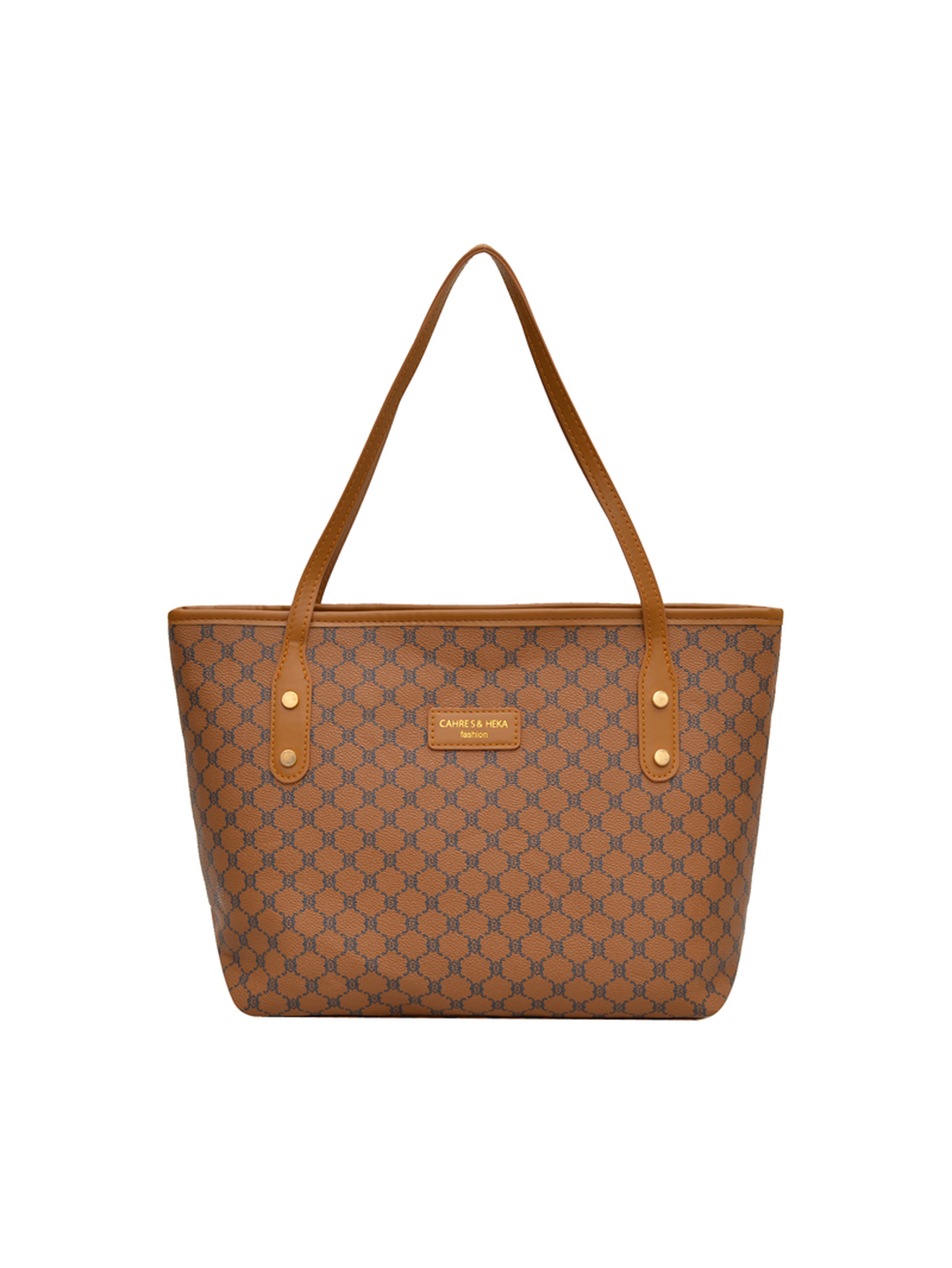 Brown Tote with Open Closure