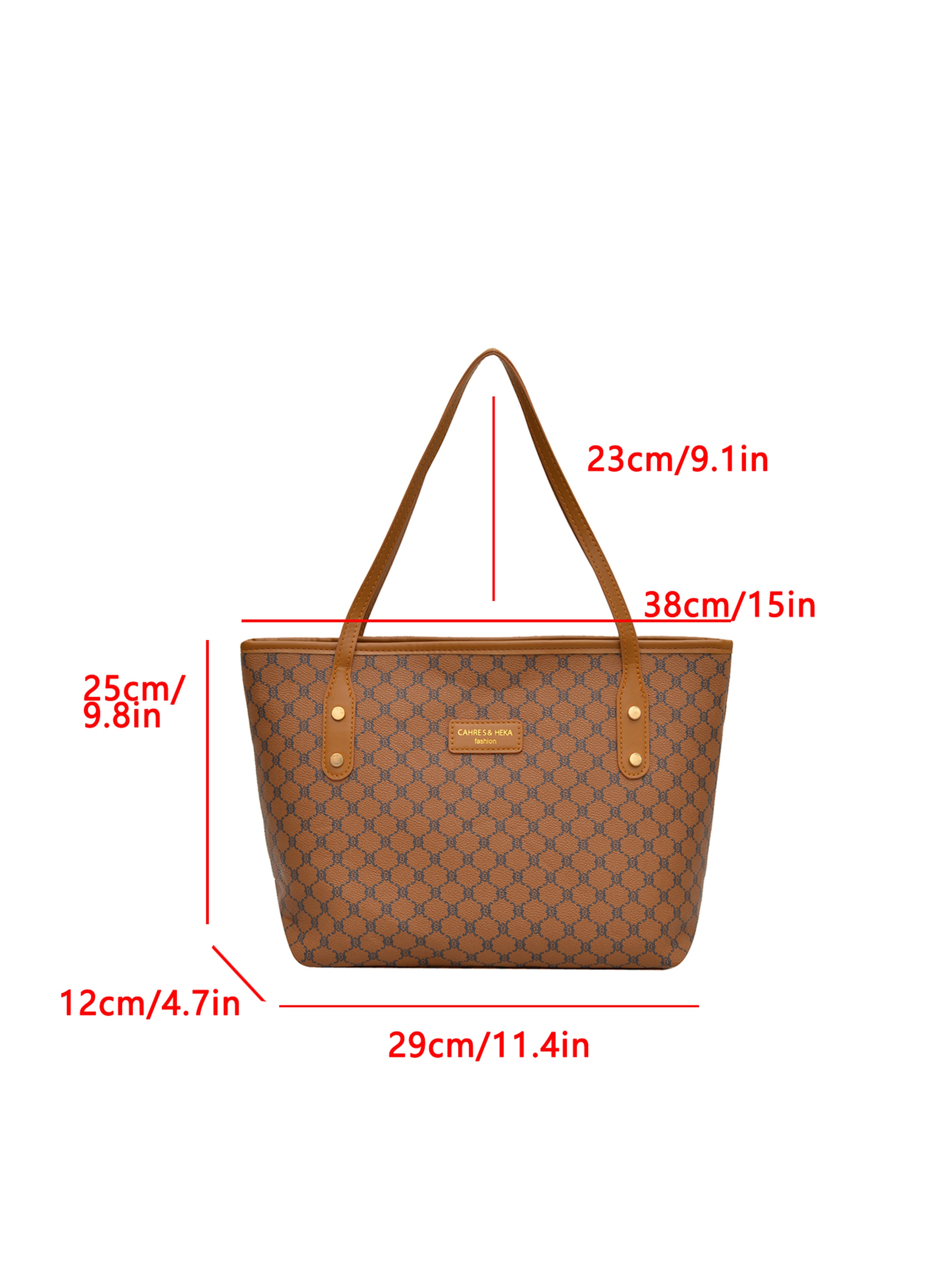 Brown Tote with Open Closure