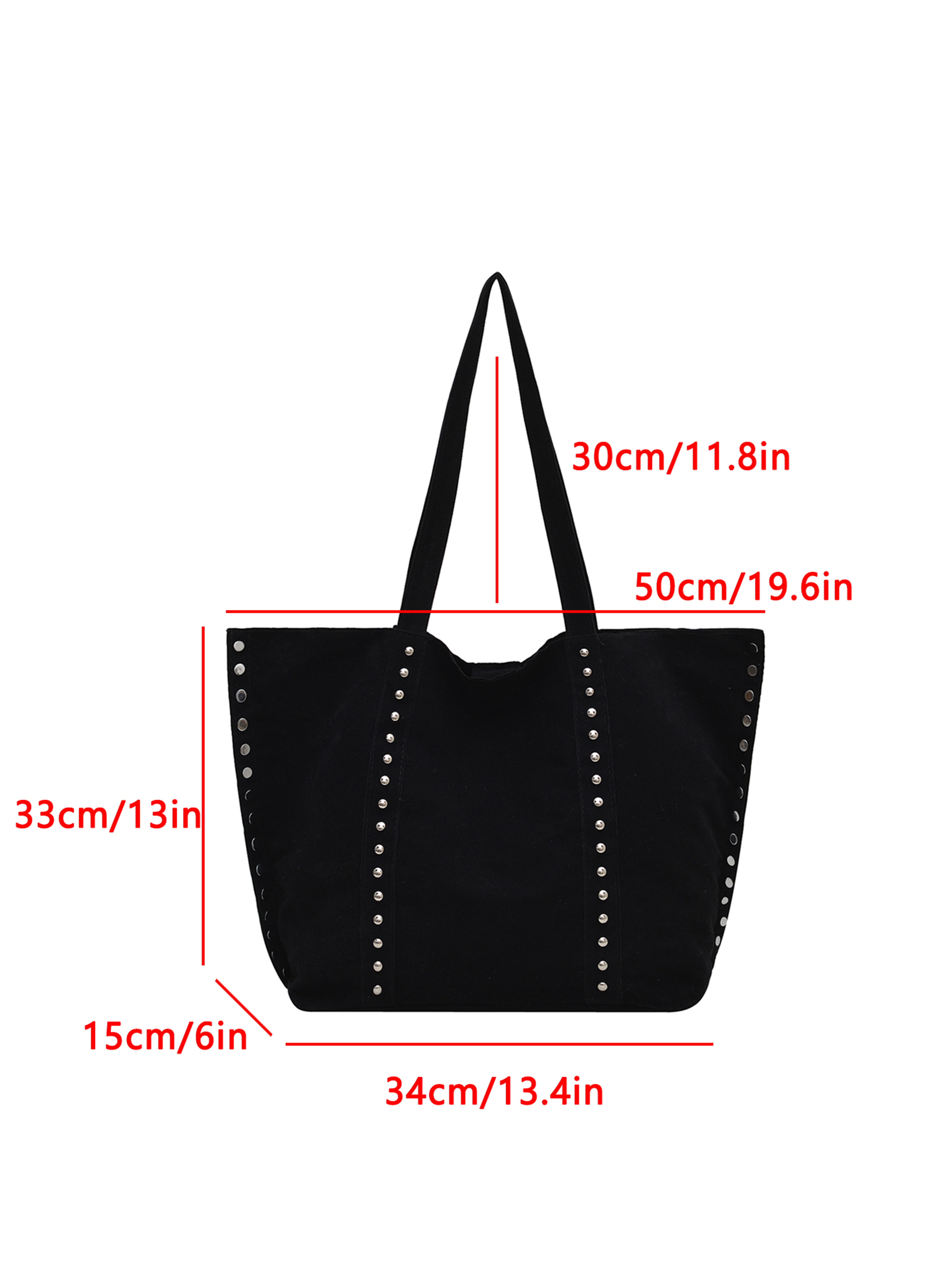 Black Tote with Open Closure