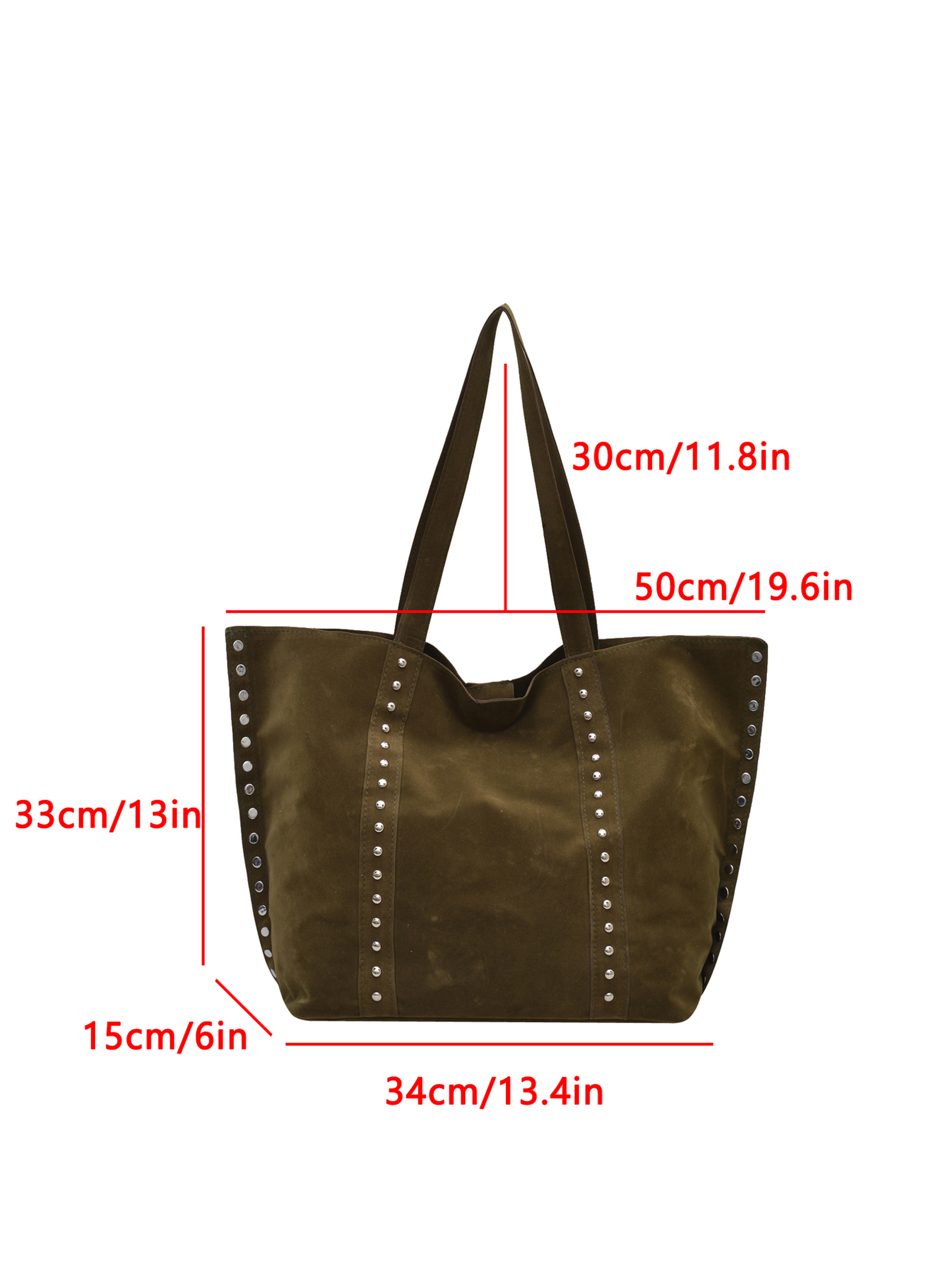 Green Tote with Open Closure