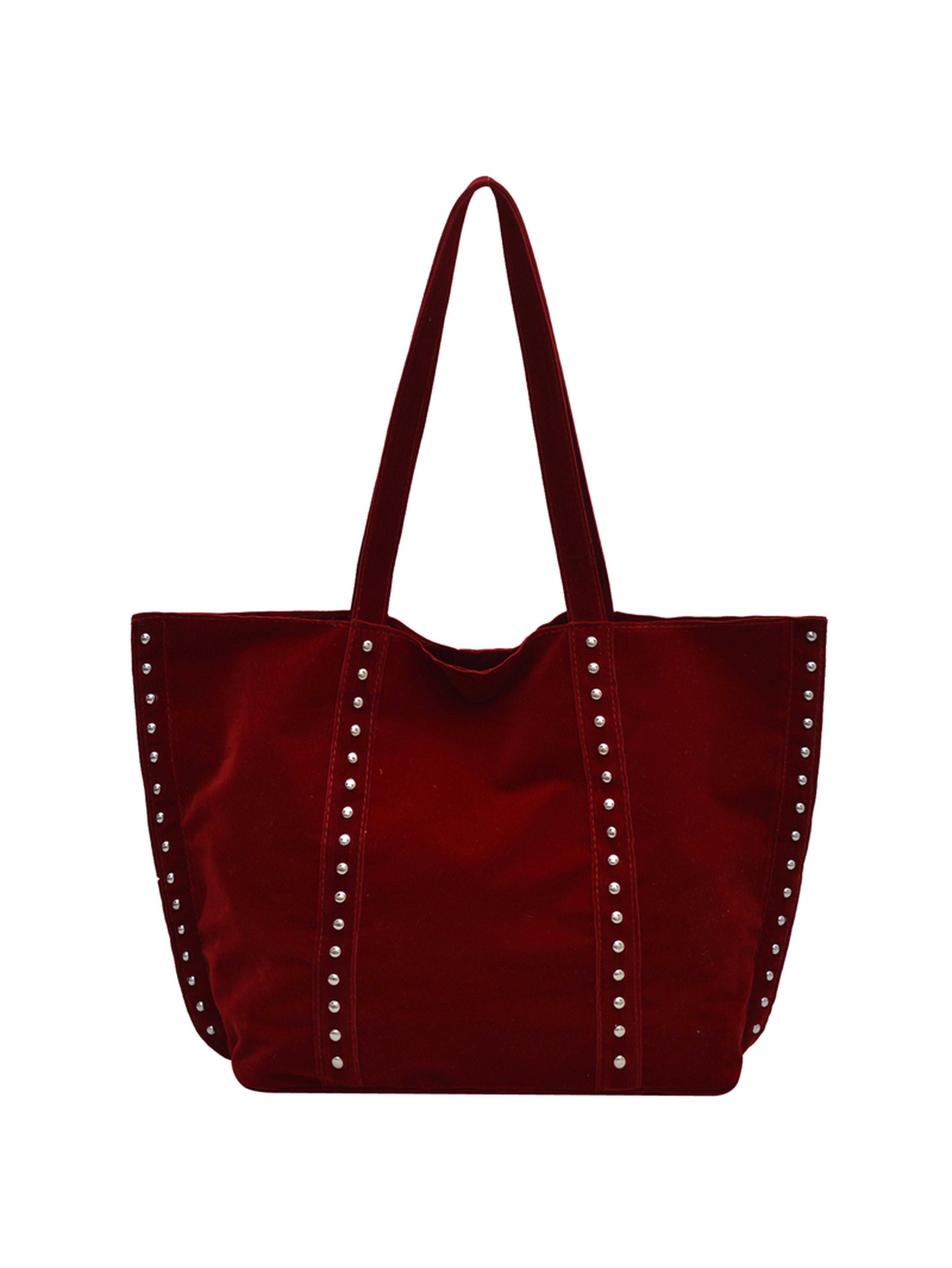 Red Tote with Open Closure