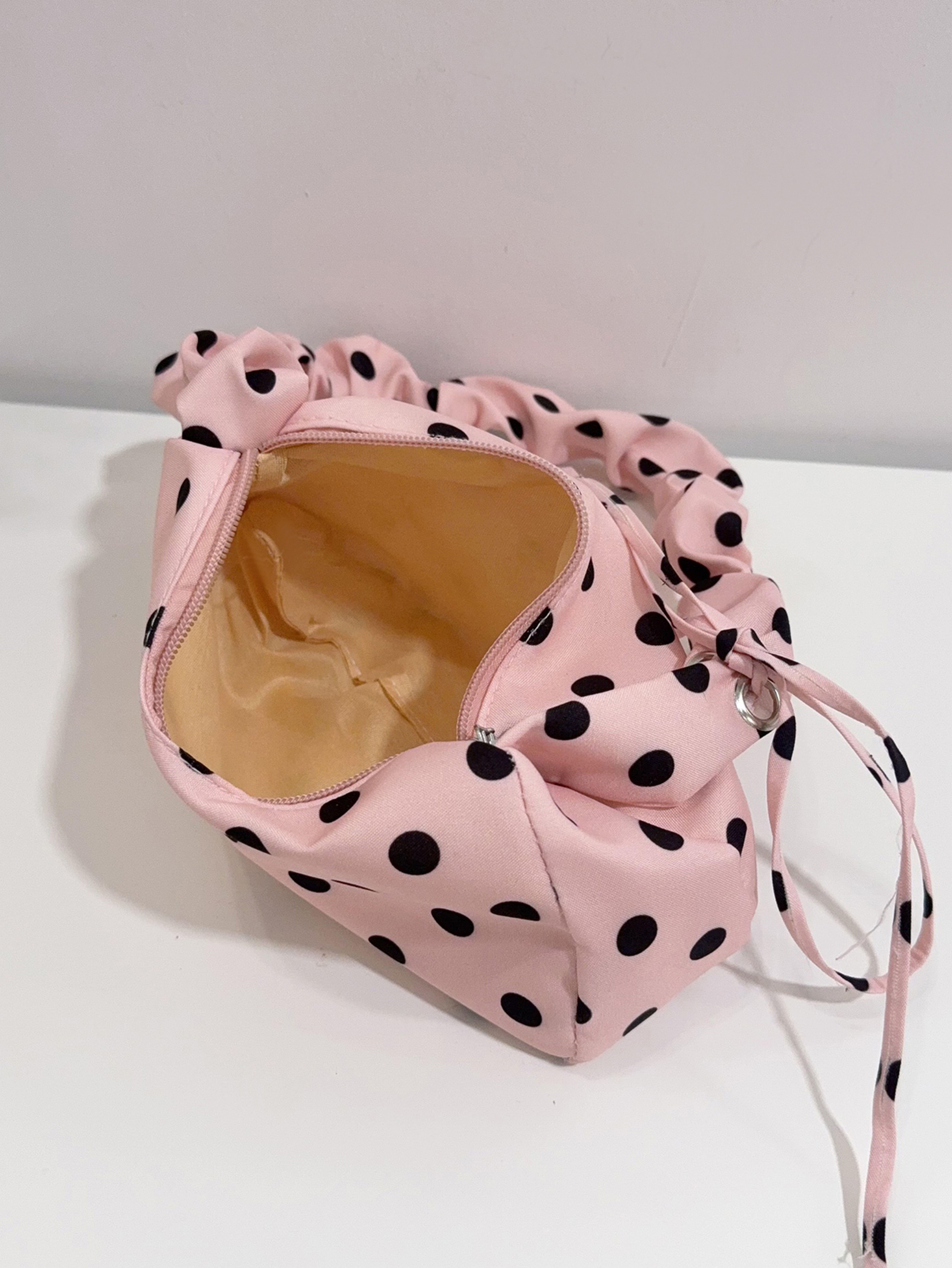 Pink Shoulder Bag with Zip Closure