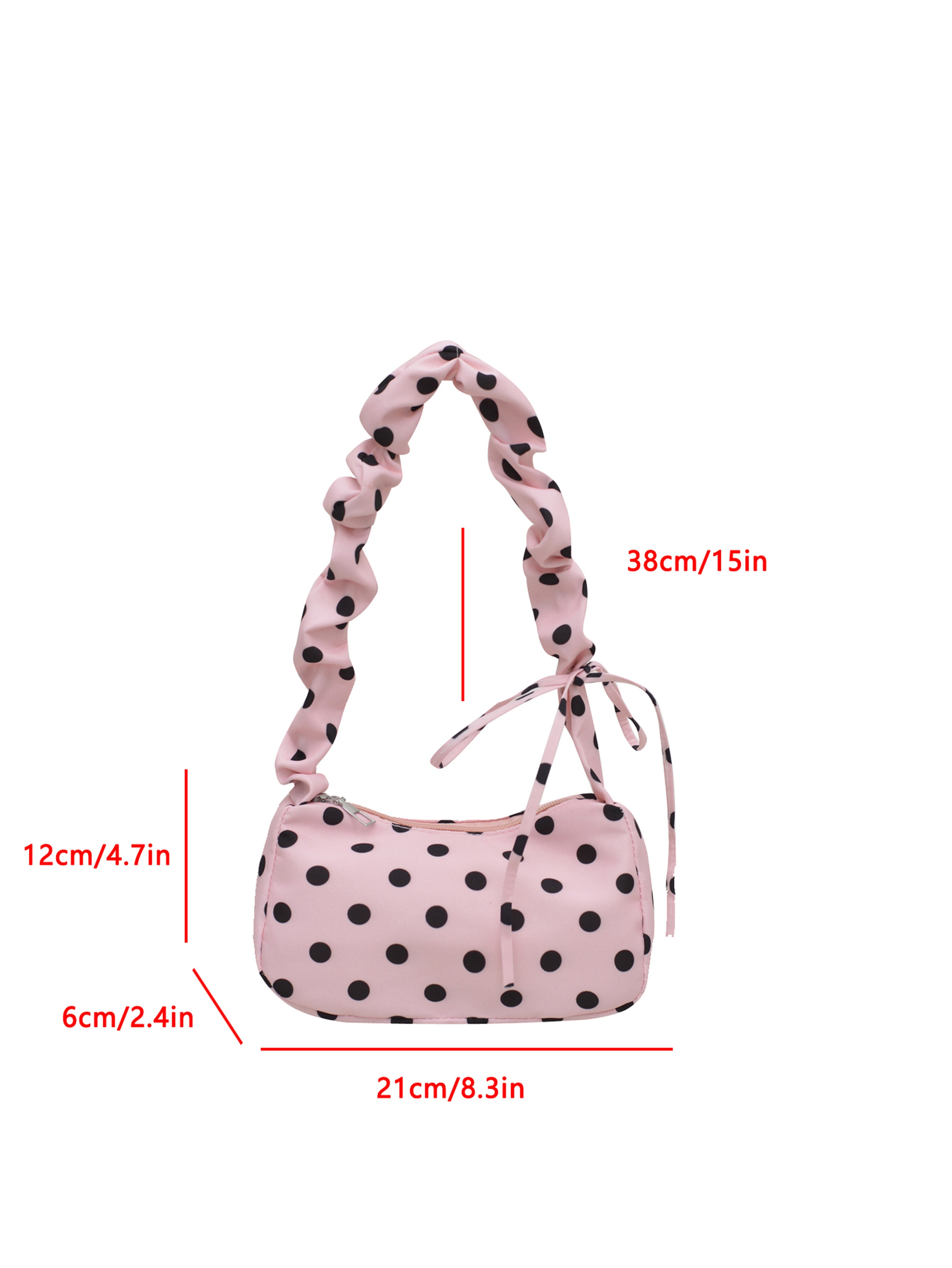 Pink Shoulder Bag with Zip Closure