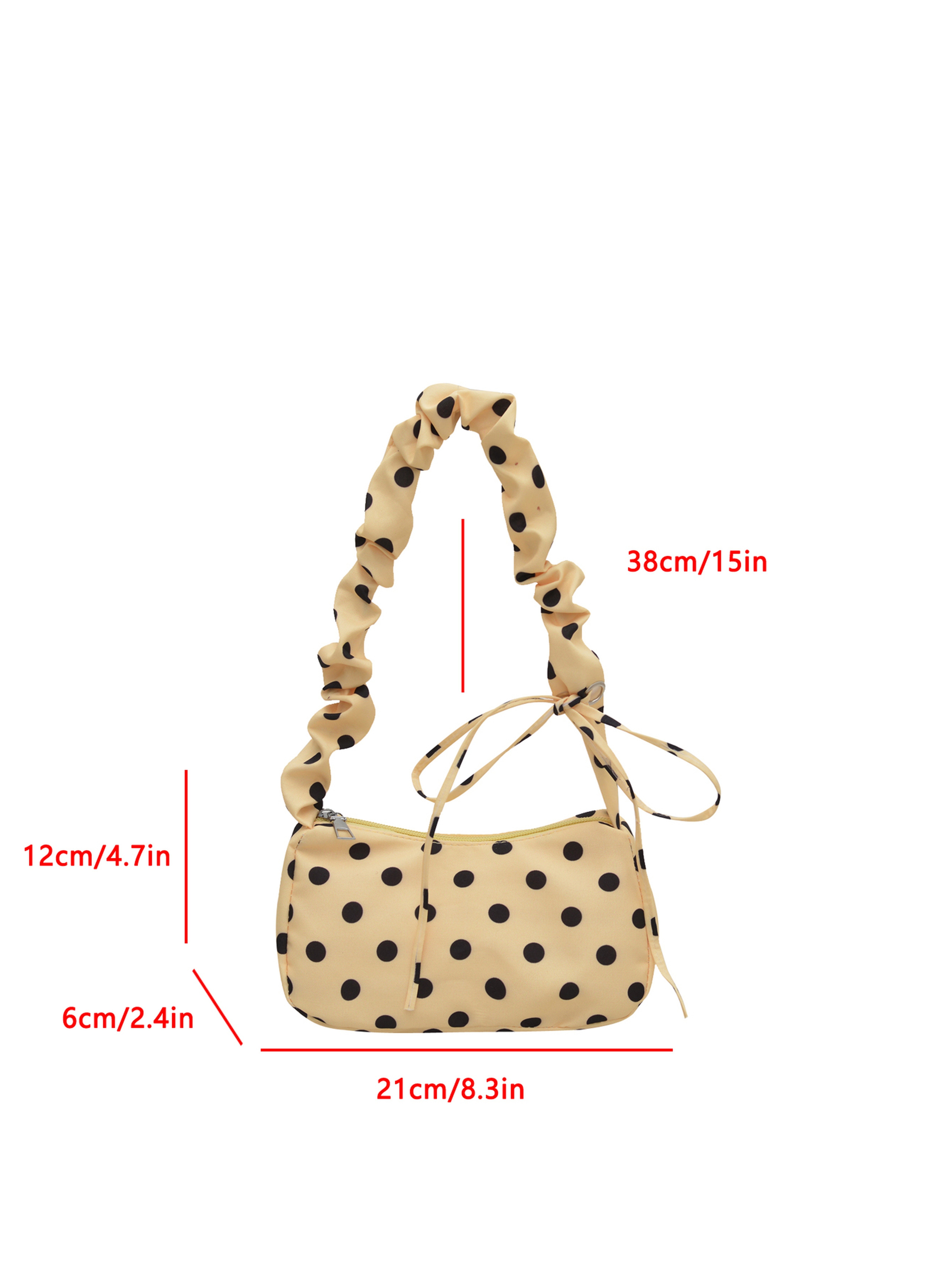 Beige Shoulder Bag with Zip Closure