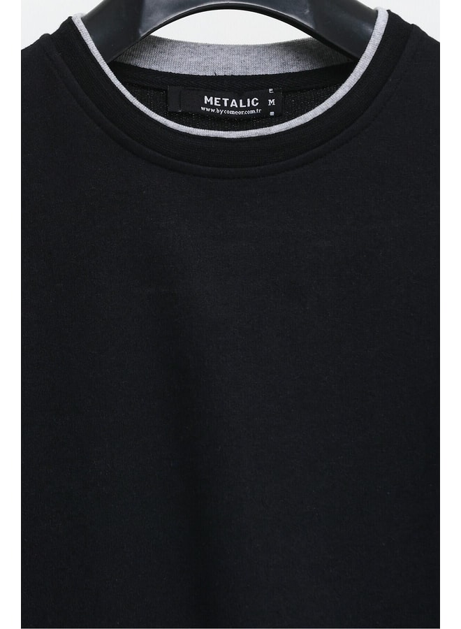 Black Logo Sweatshirt with Long Sleeves