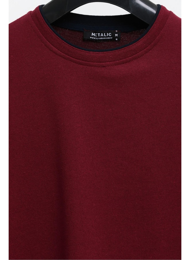 Maroon Logo Sweatshirt with Long Sleeves