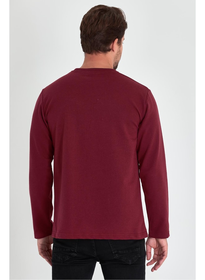 Maroon Logo Sweatshirt with Long Sleeves
