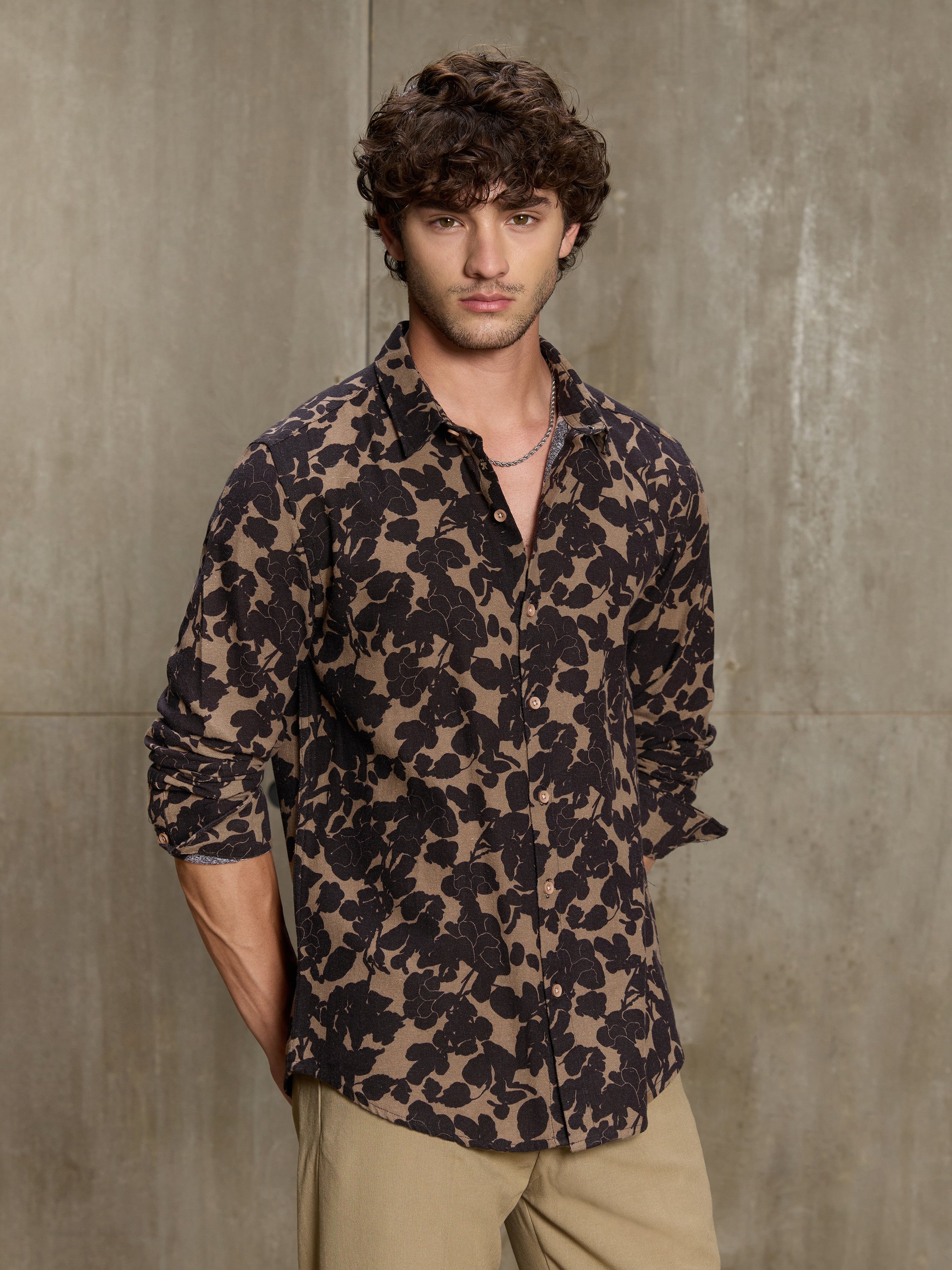 Multi Printed Long Sleeves Regular Shirt