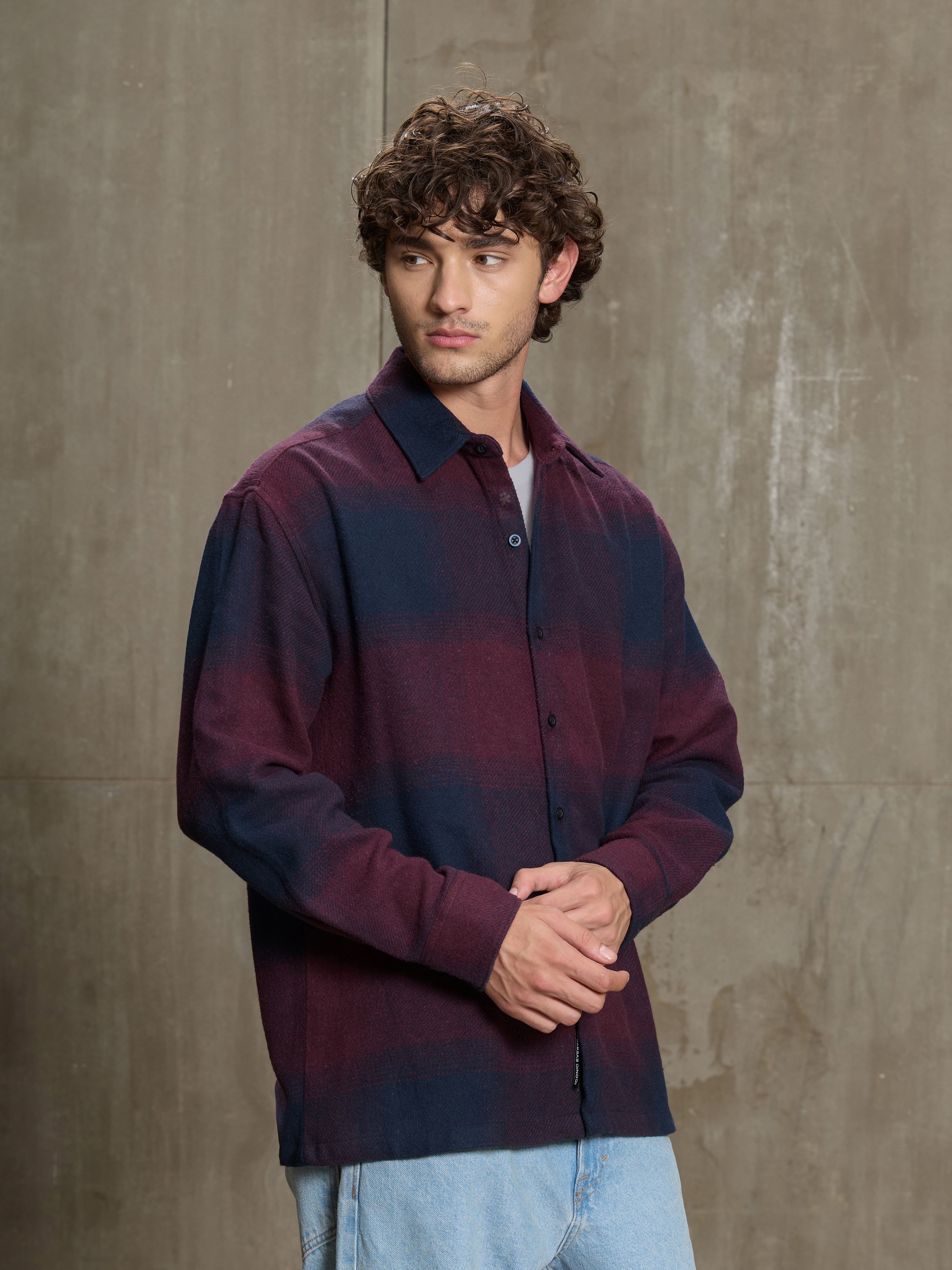 Multi Checked Long Sleeves Regular Shirt
