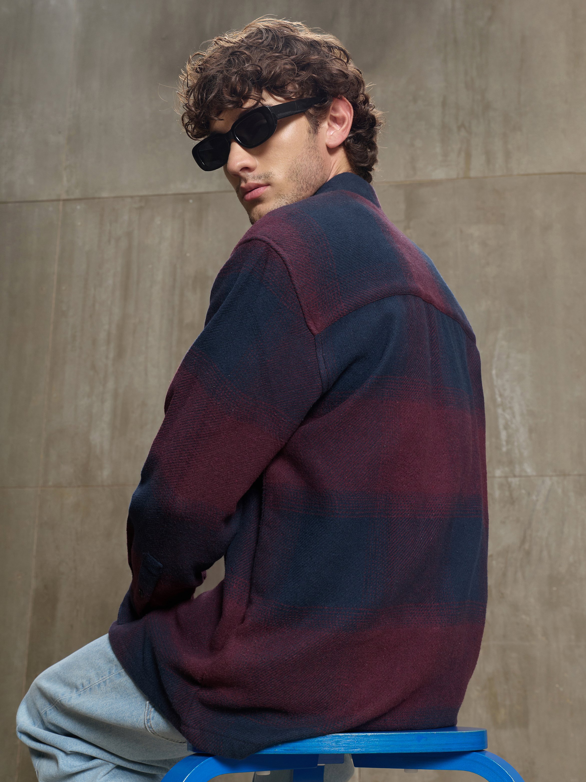 Multi Checked Long Sleeves Regular Shirt