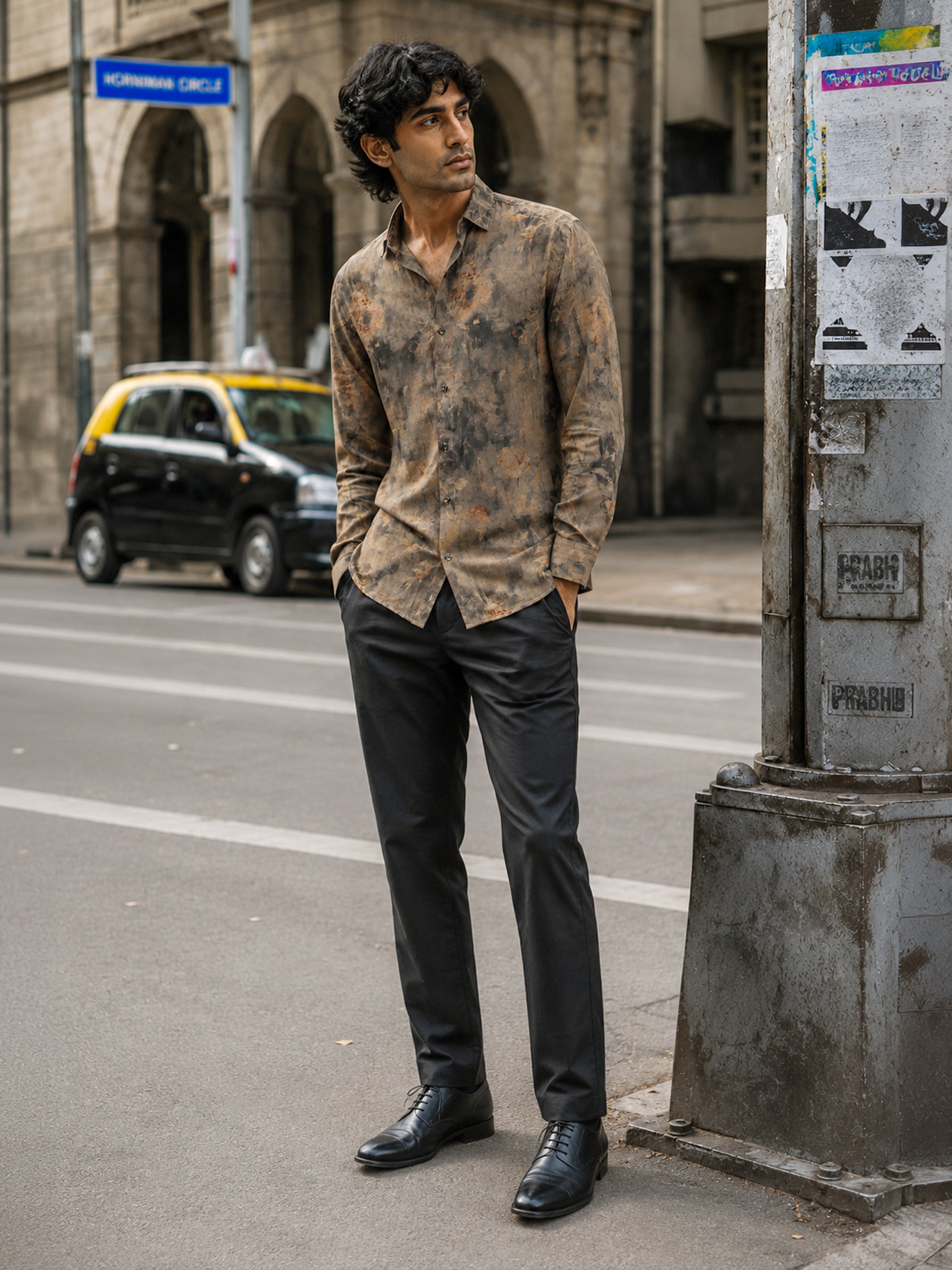 Multi Printed Long Sleeves Regular Shirt