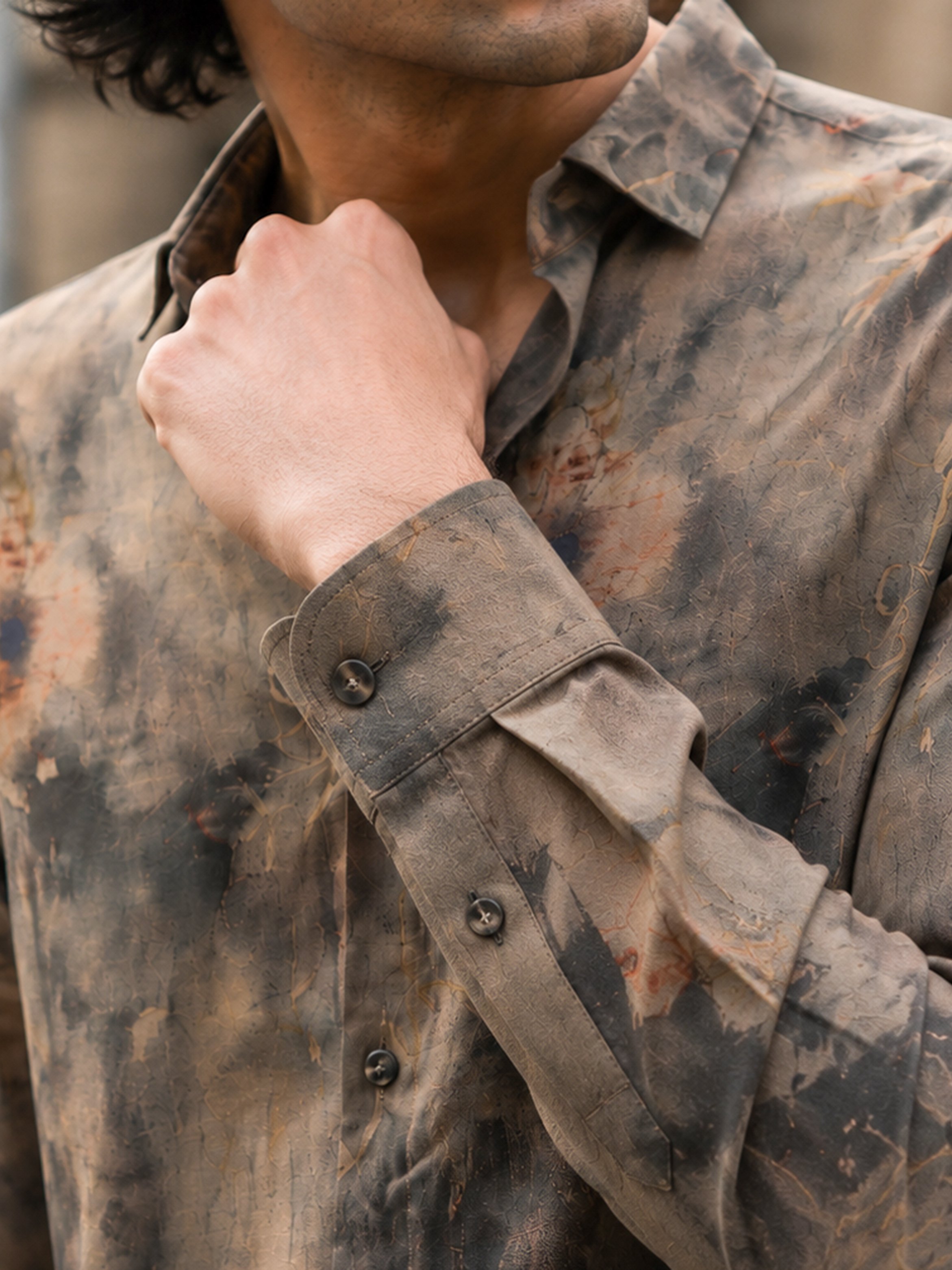 Multi Printed Long Sleeves Regular Shirt