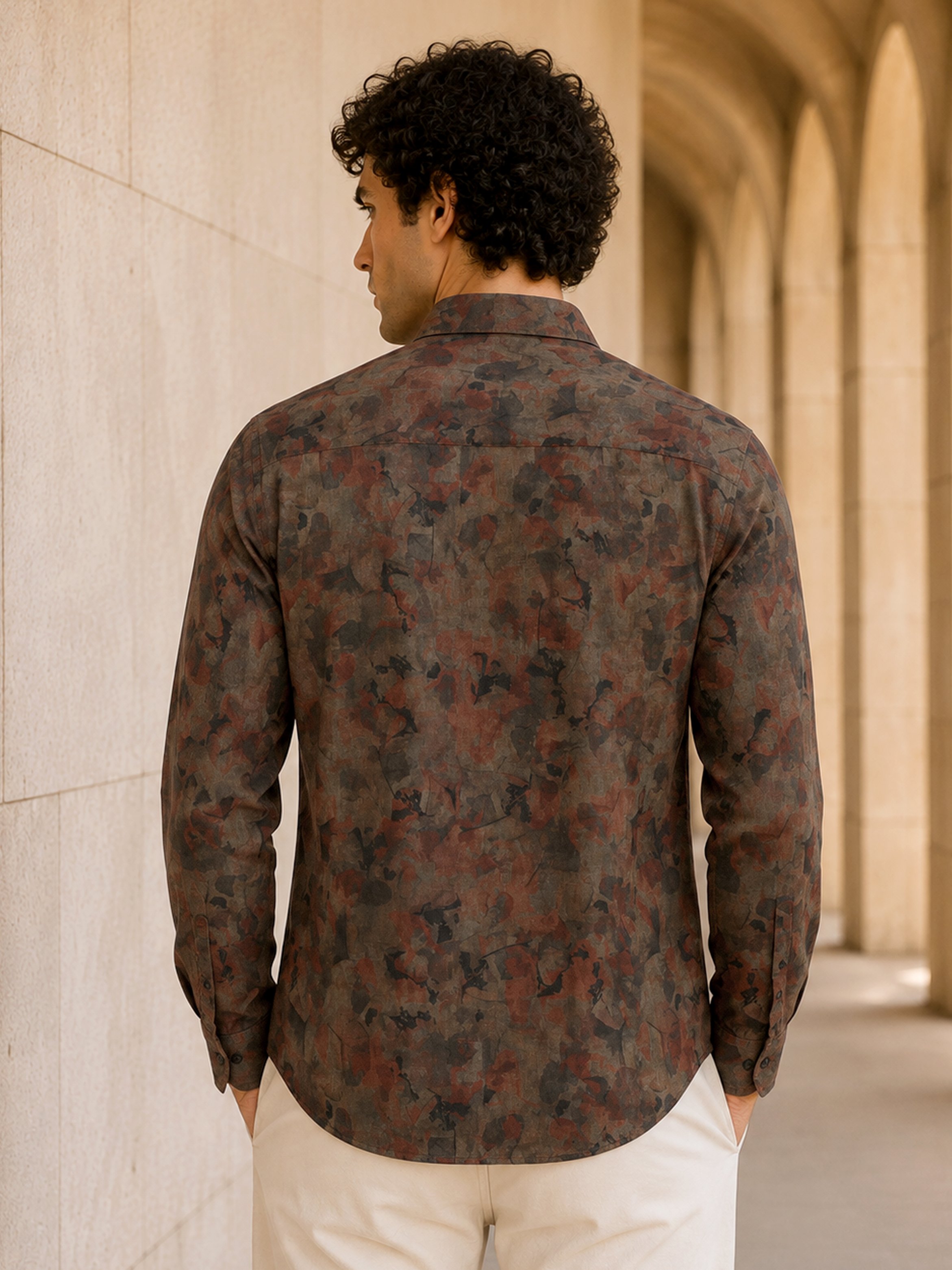 Multi Printed Long Sleeves Regular Shirt