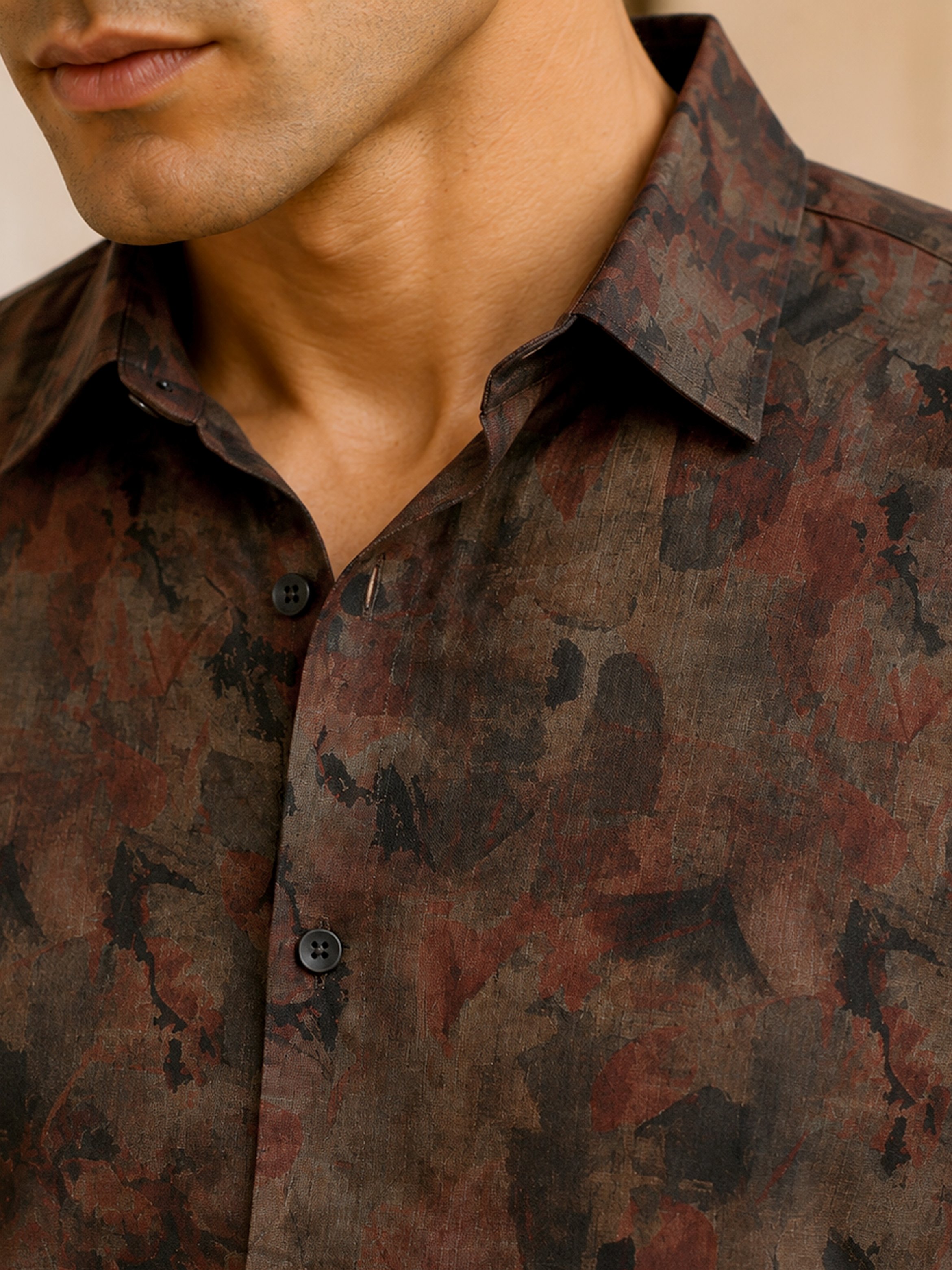 Multi Printed Long Sleeves Regular Shirt