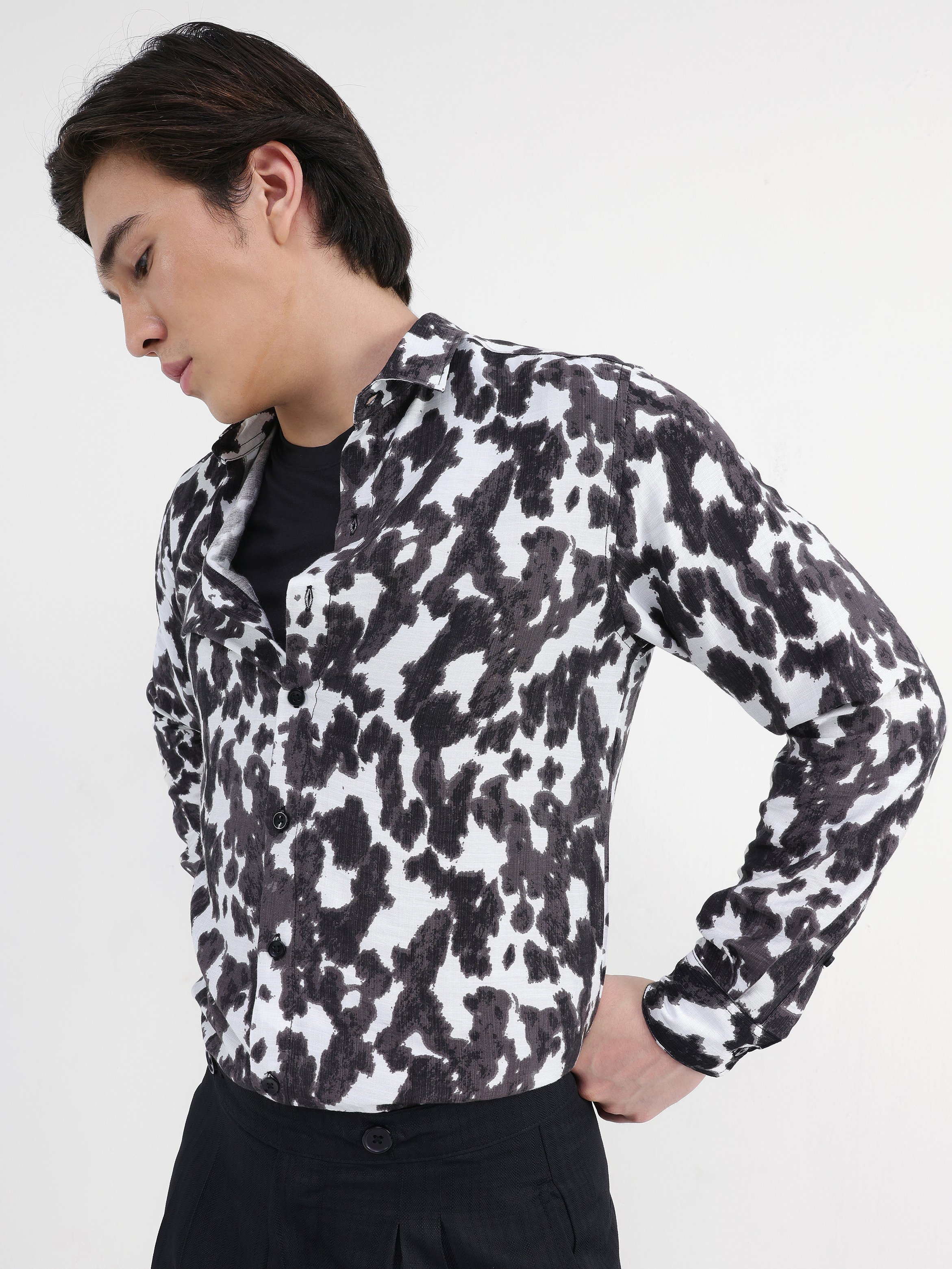 Multi Printed Long Sleeves Regular Shirt