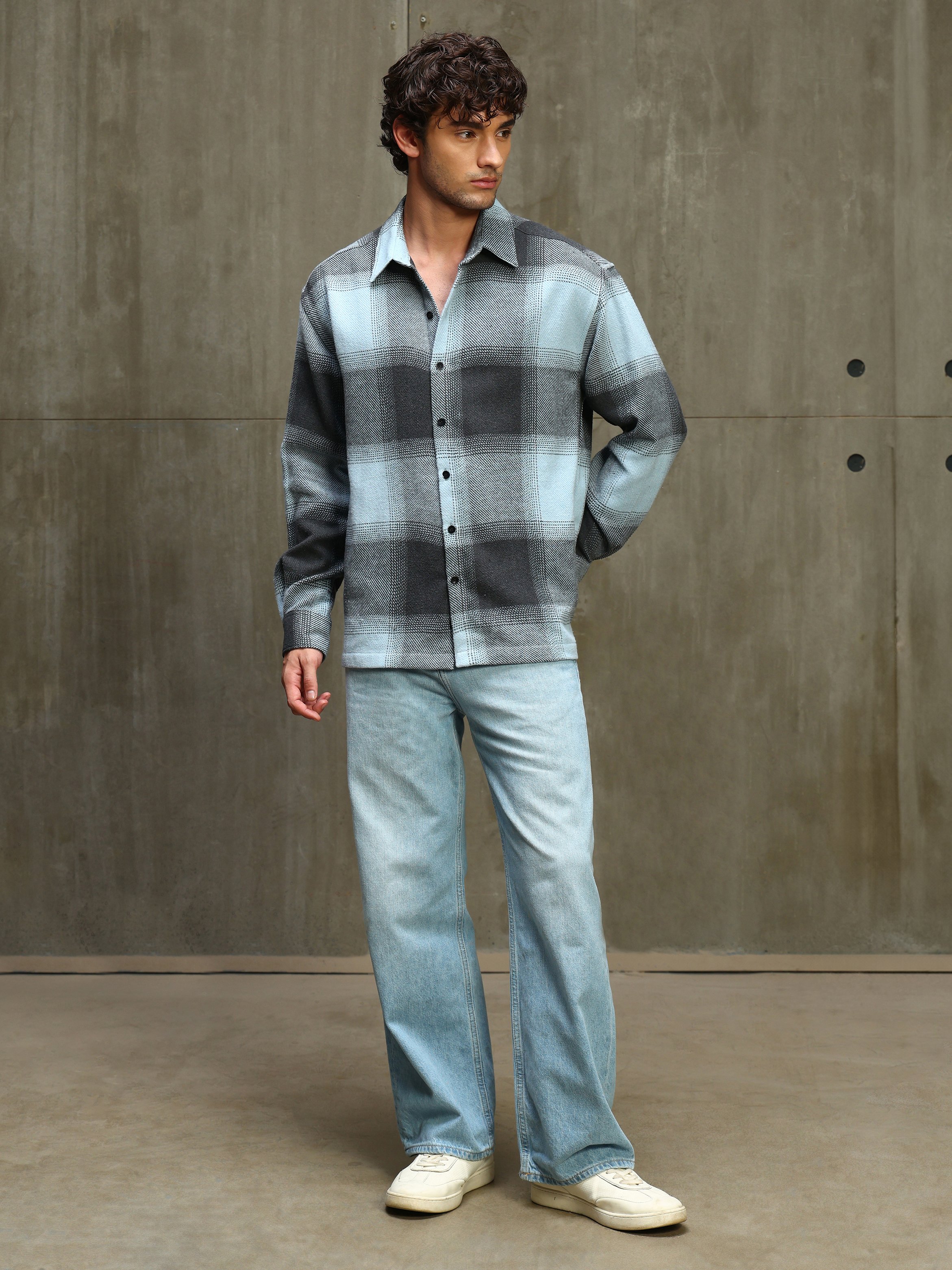 Multi Checked Long Sleeves Regular Shirt