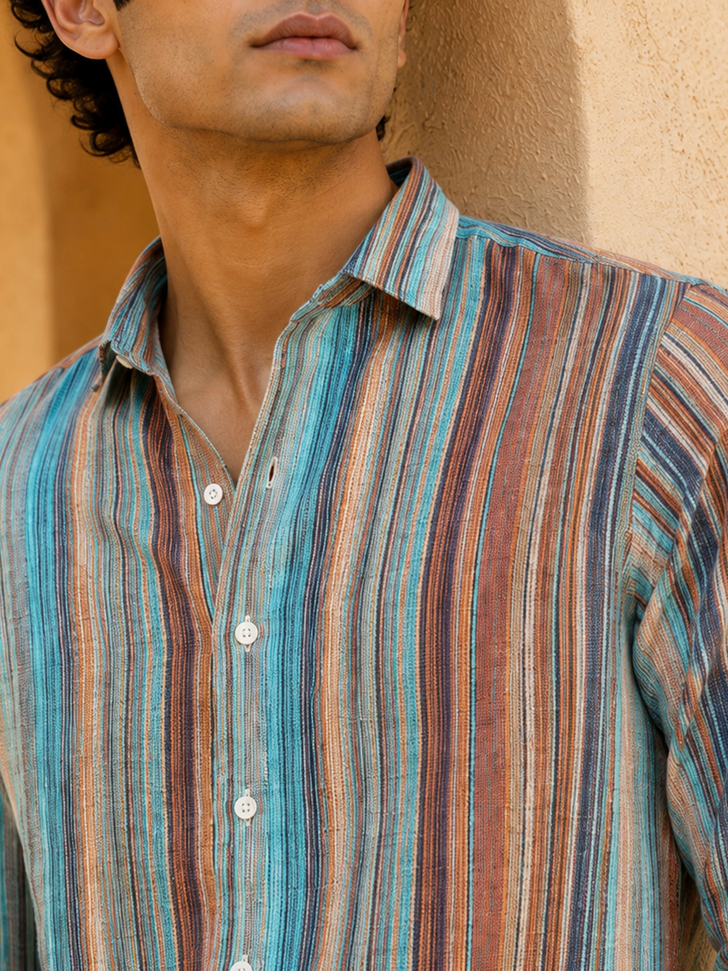 Multi Striped Long Sleeves Shirt