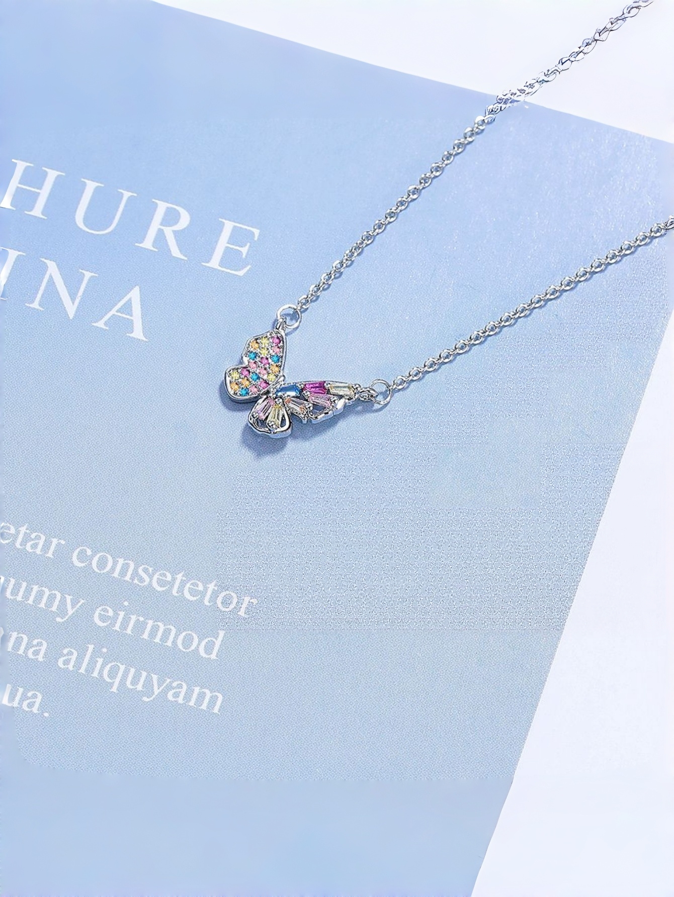 Silver Butterfly Pendant Necklace