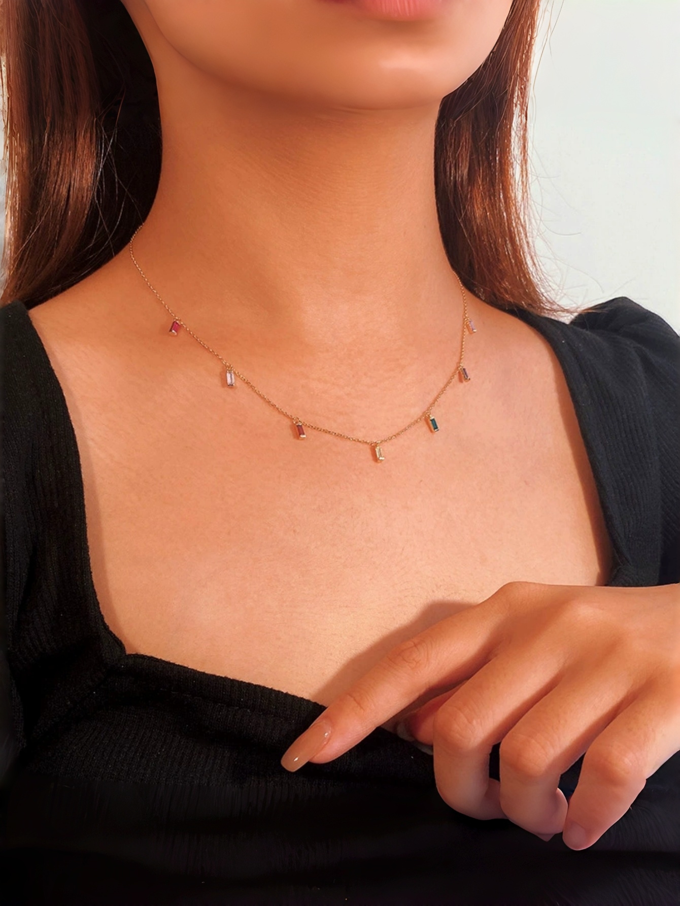 Silver Gemstone Chain Necklaces