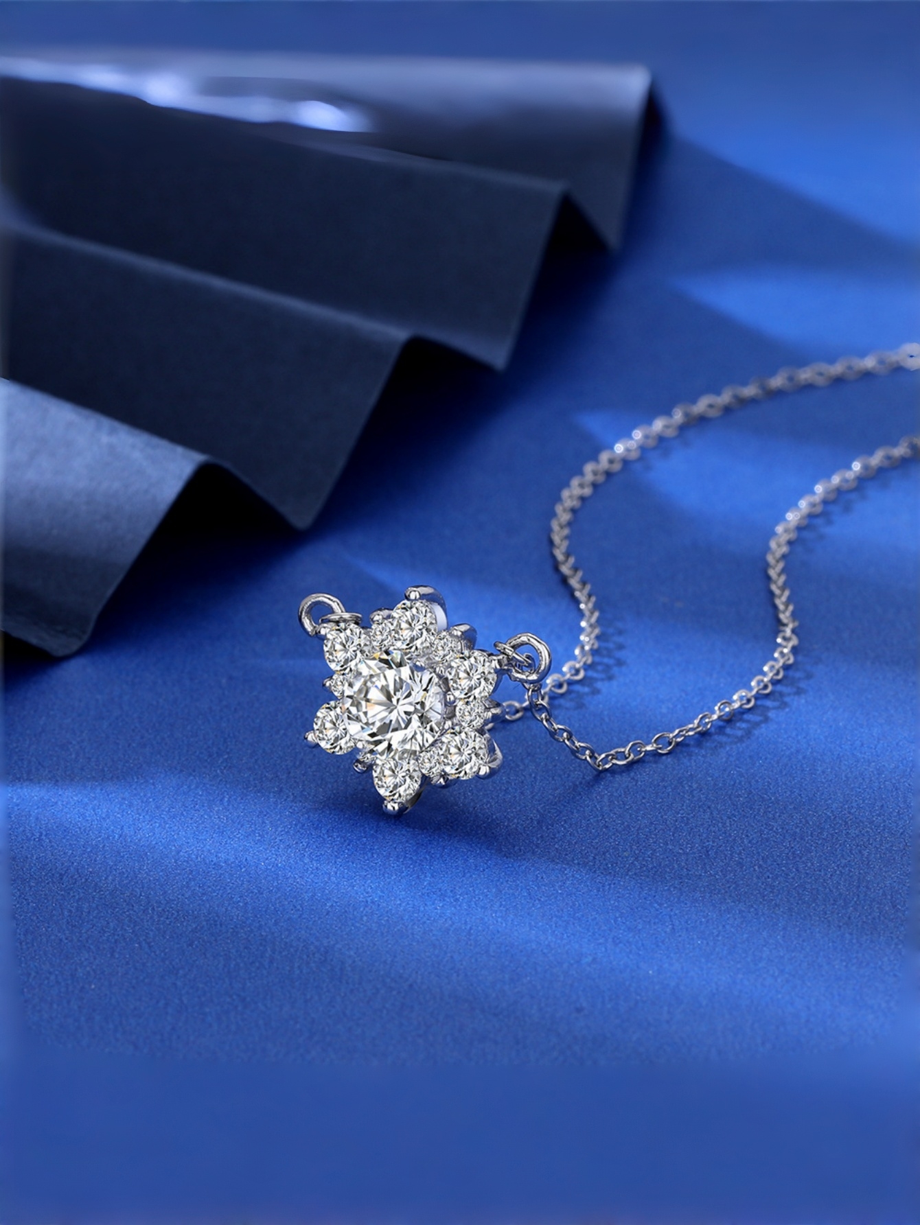 Silver Crystal Pendant Necklace
