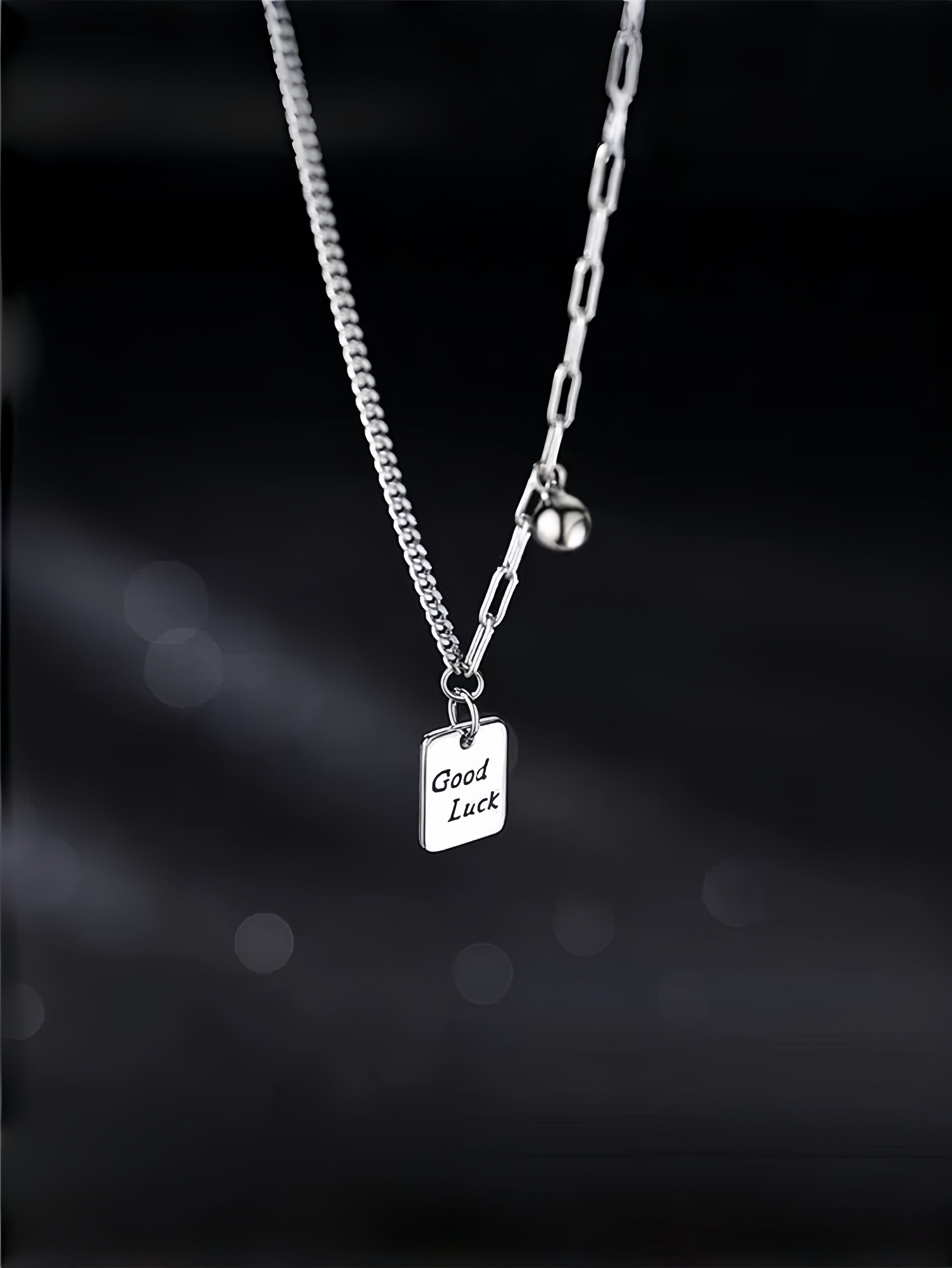 Silver Letter Pendant Necklace