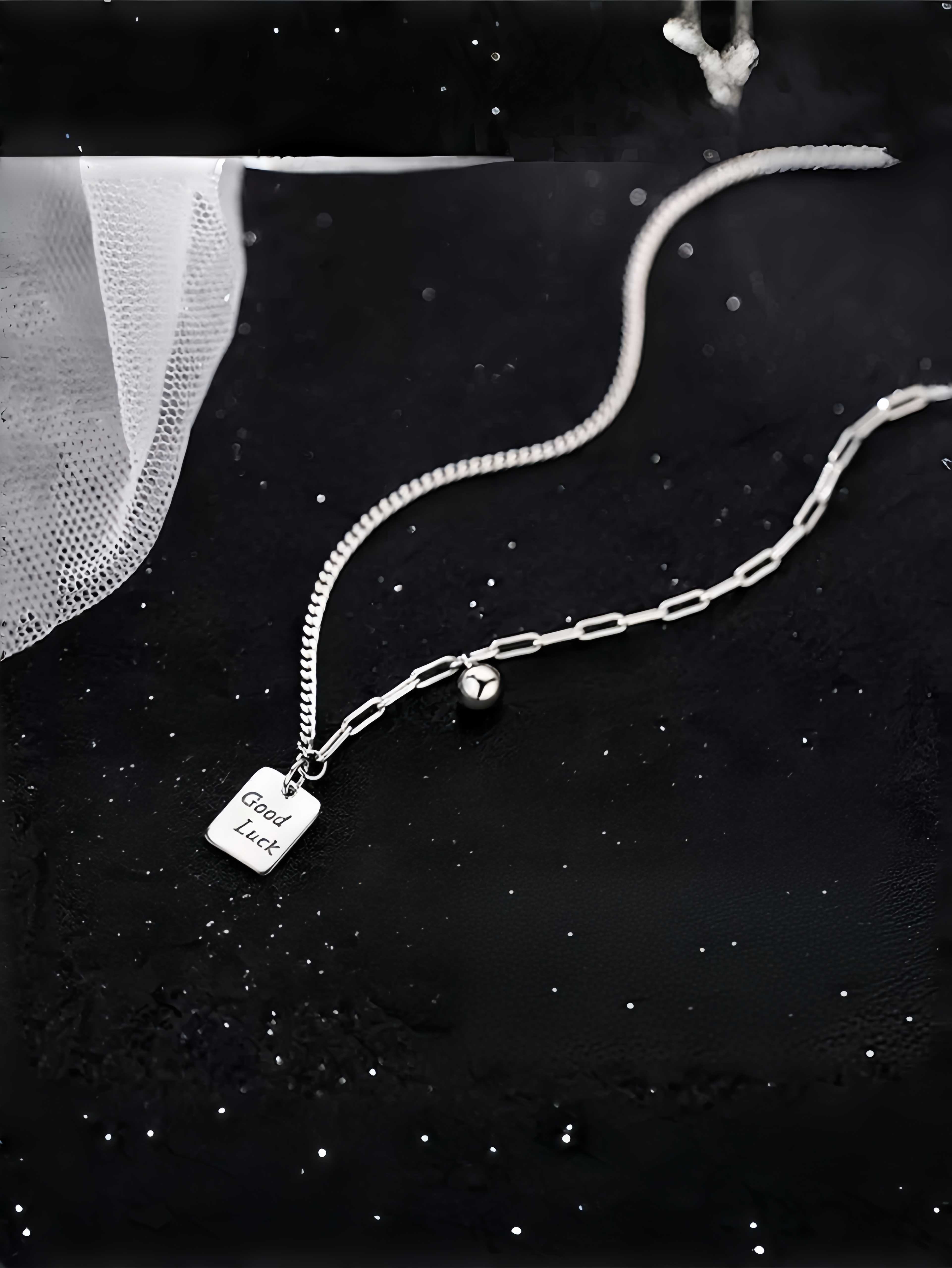 Silver Letter Pendant Necklace