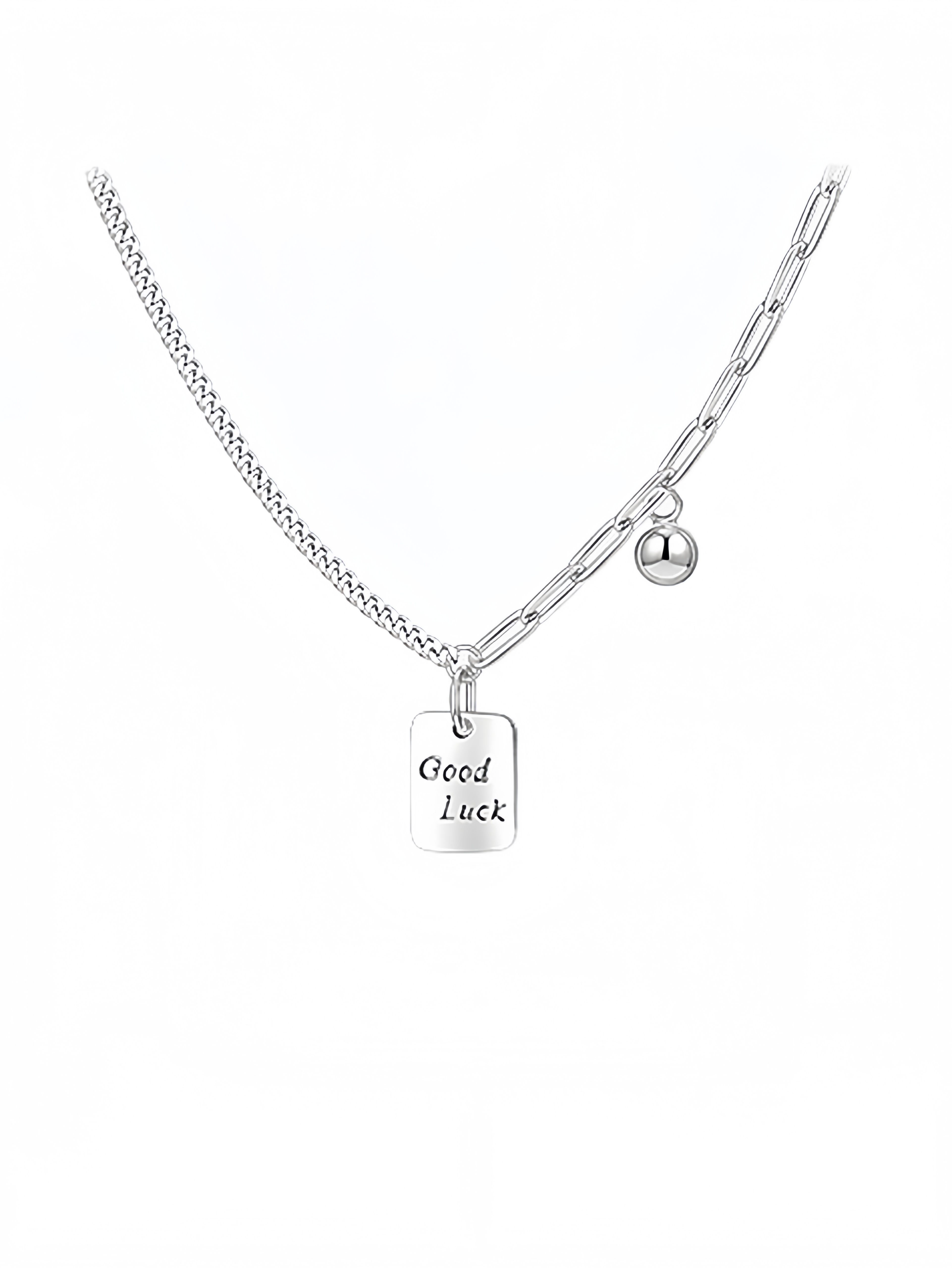Silver Letter Pendant Necklace