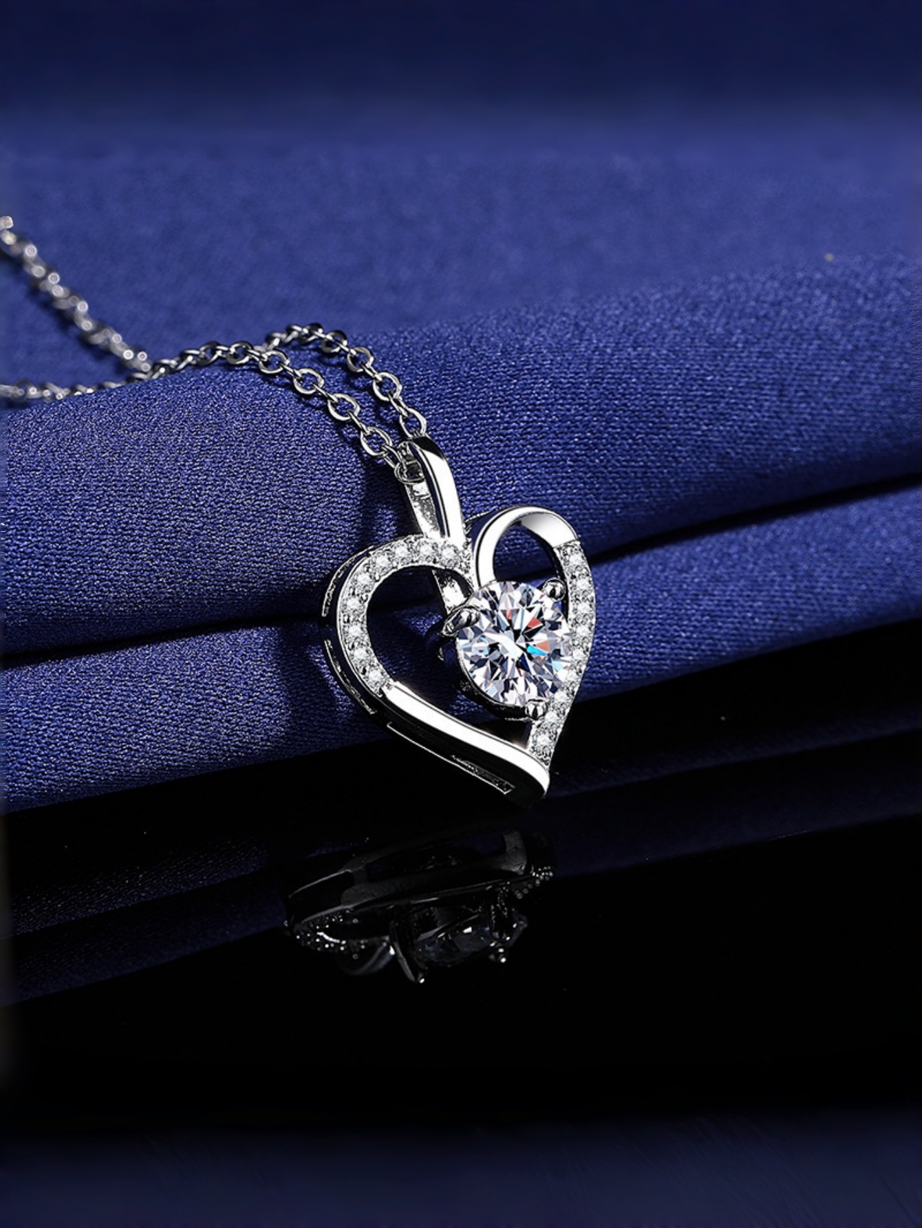 Silver Heart Pendant Necklace