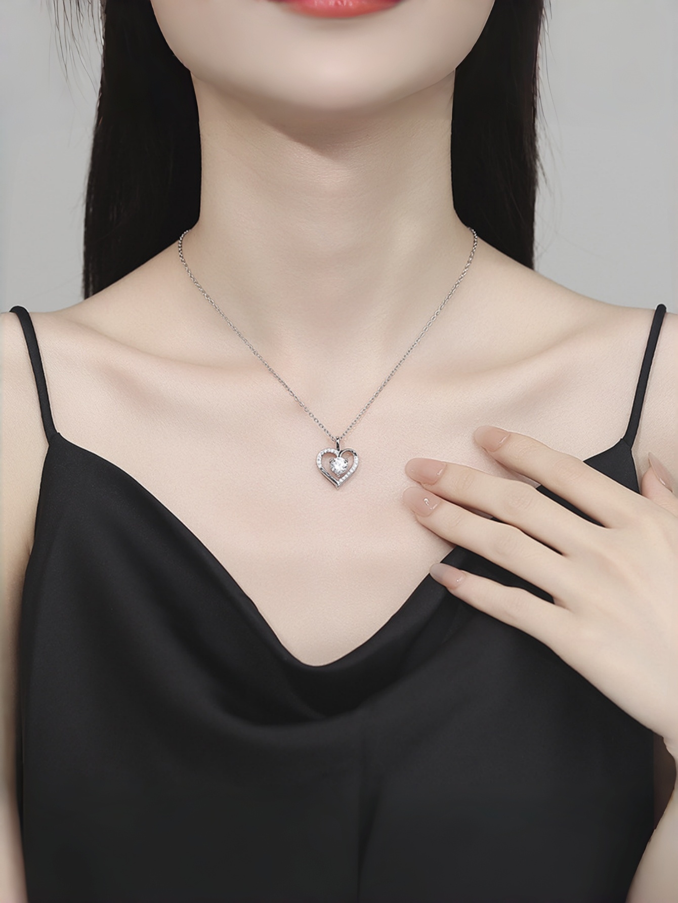 Silver Heart Pendant Necklace