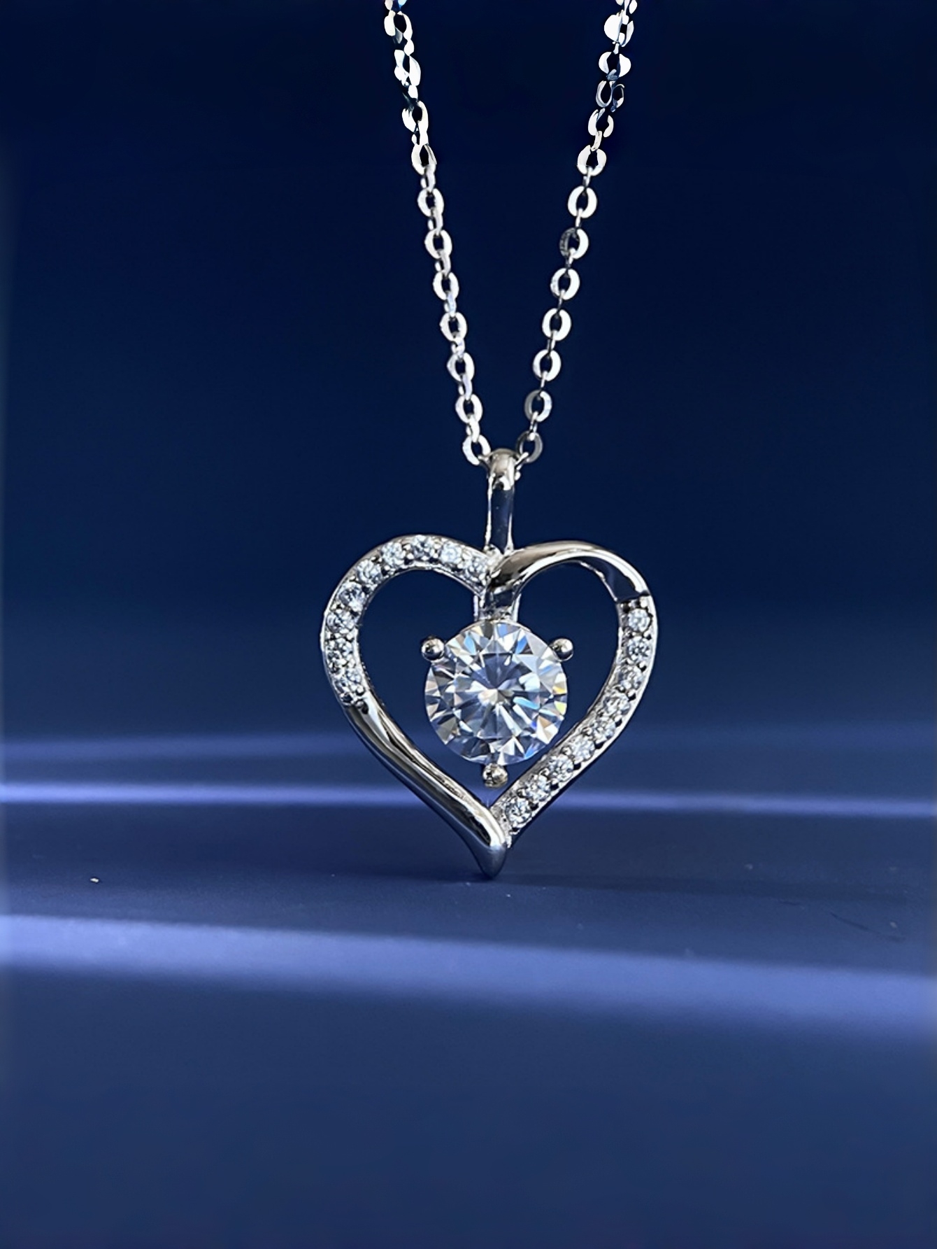 Silver Heart Pendant Necklace