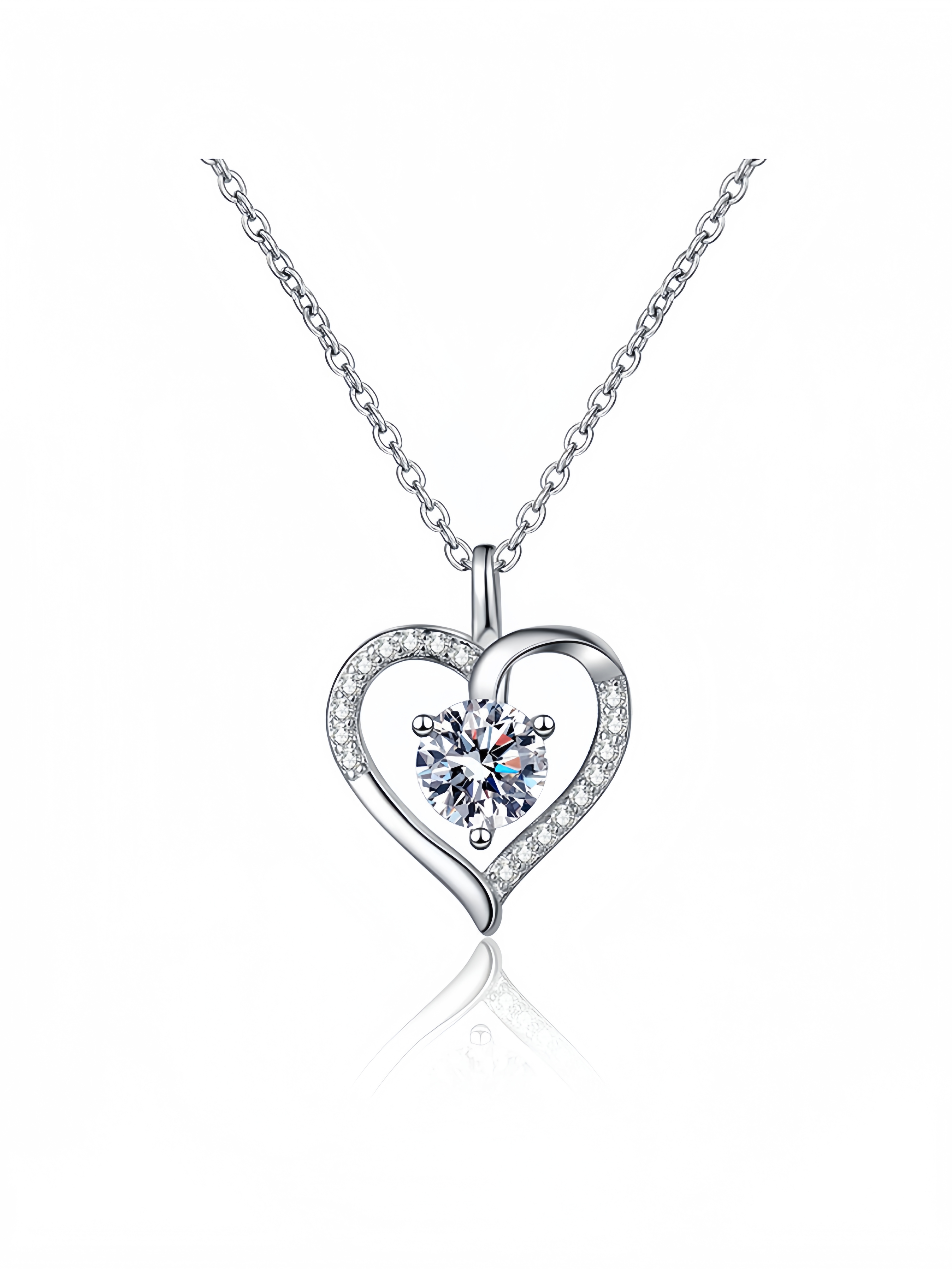 Silver Heart Pendant Necklace