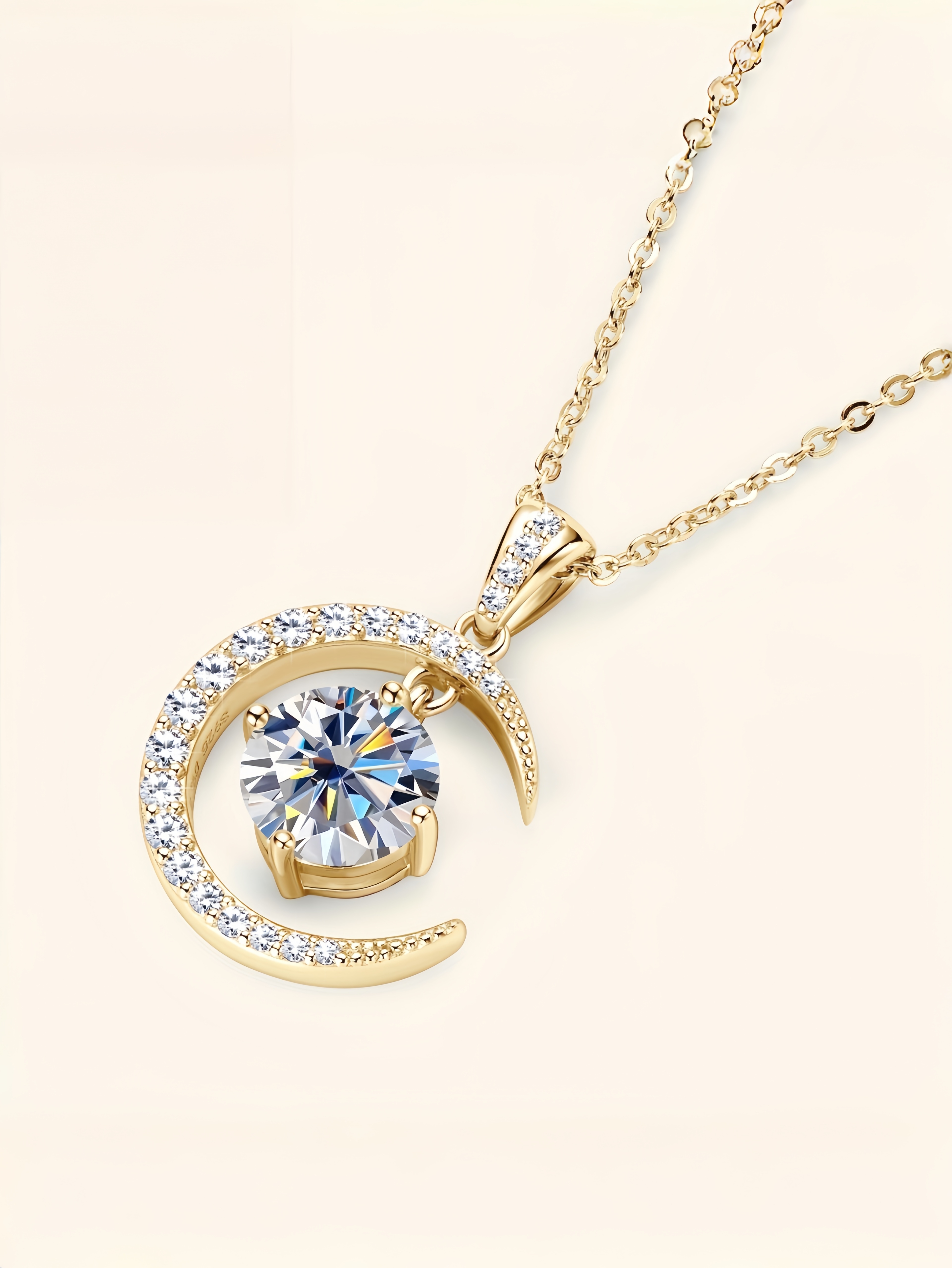 Gold Gemstone Pendant Necklace