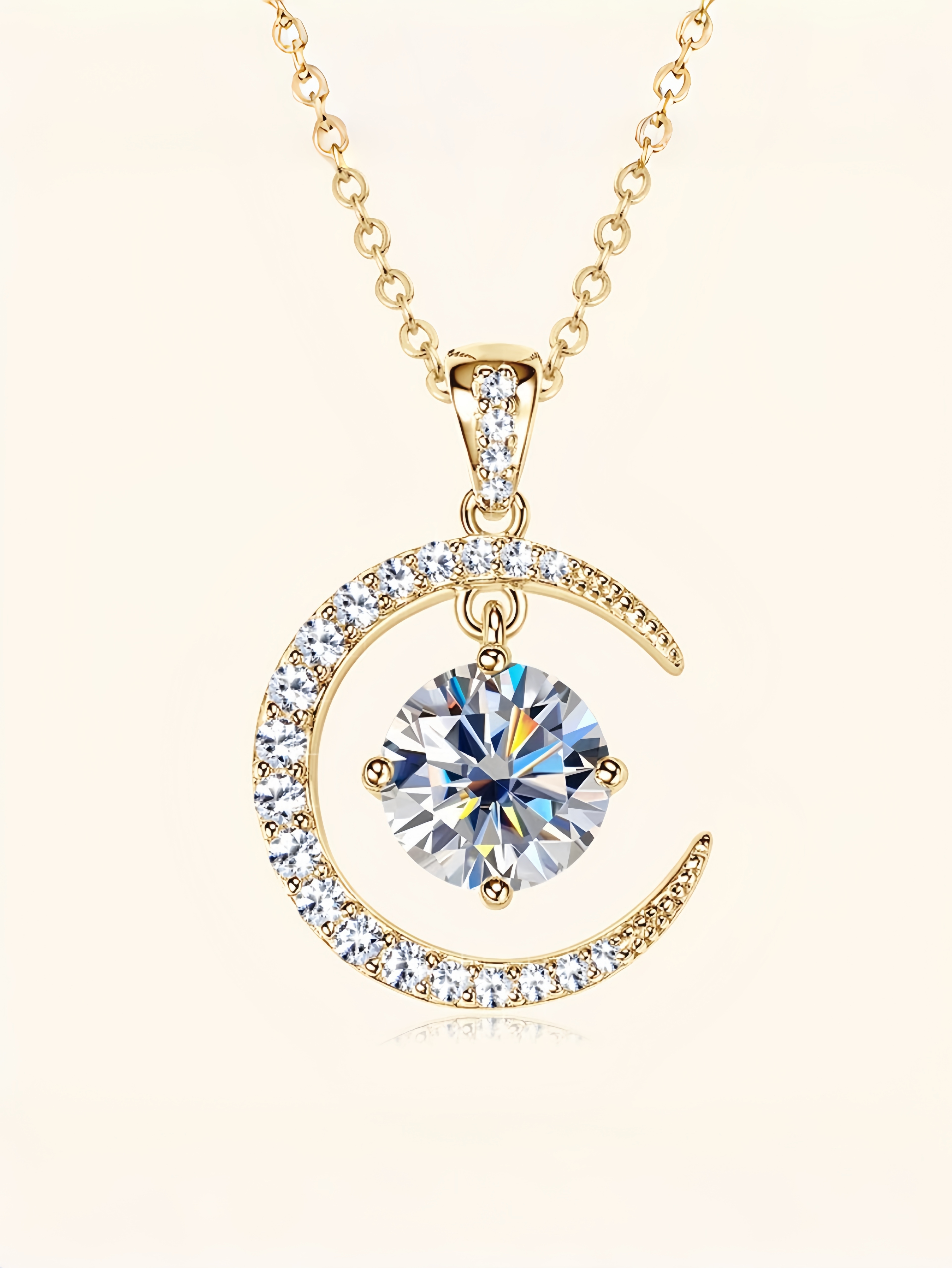 Gold Gemstone Pendant Necklace