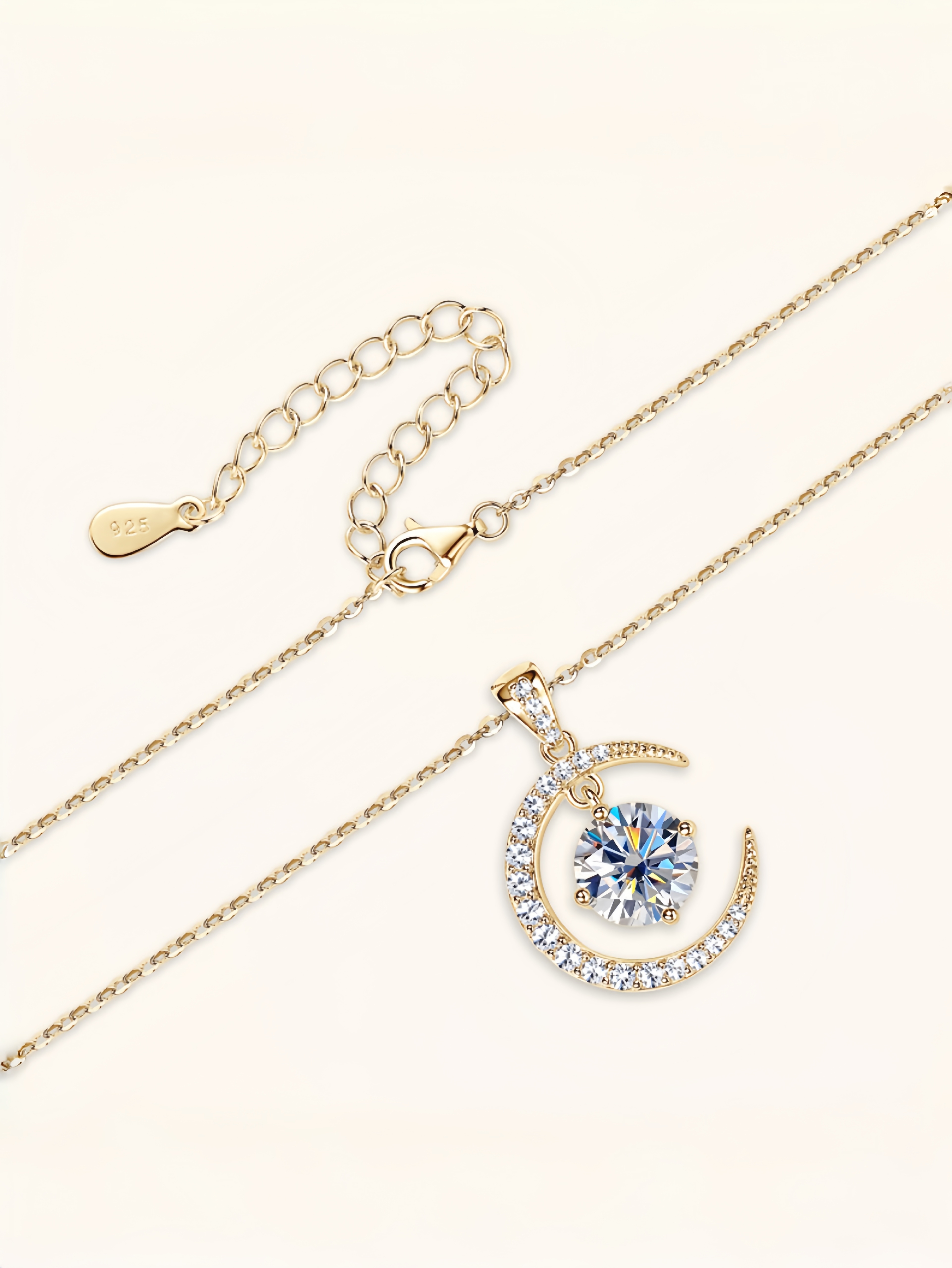 Gold Gemstone Pendant Necklace