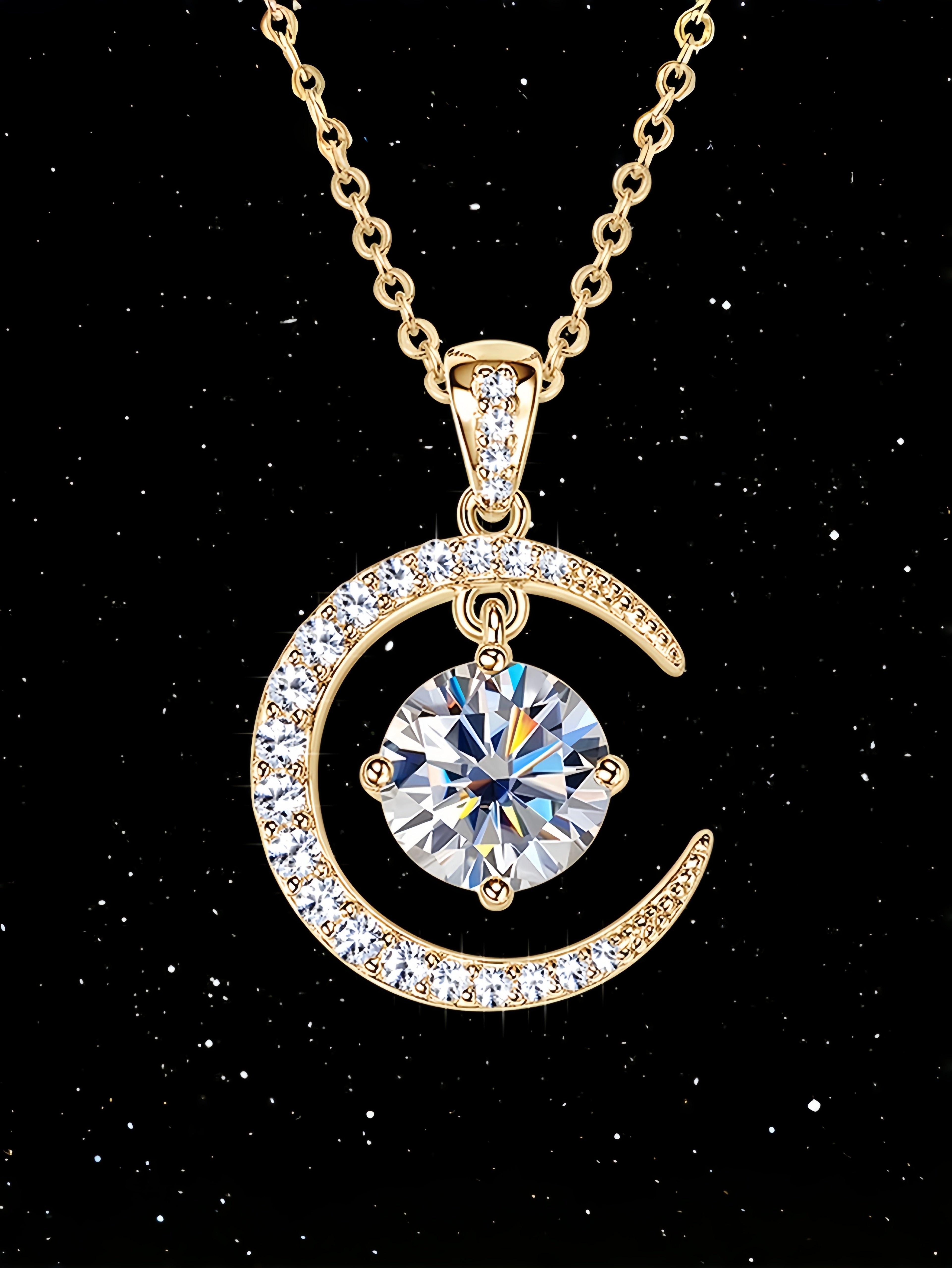 Gold Gemstone Pendant Necklace
