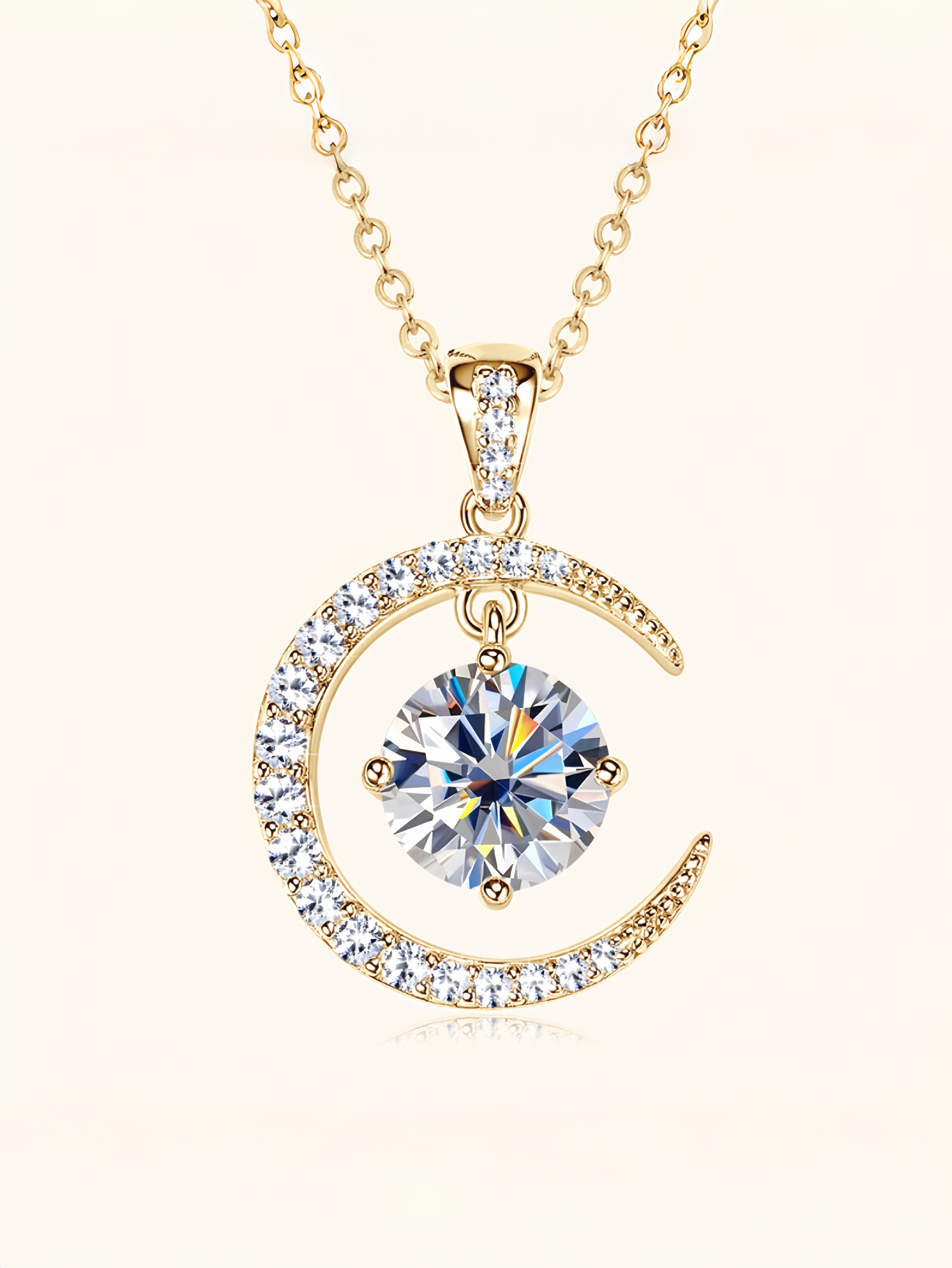Gold Gemstone Pendant Necklace