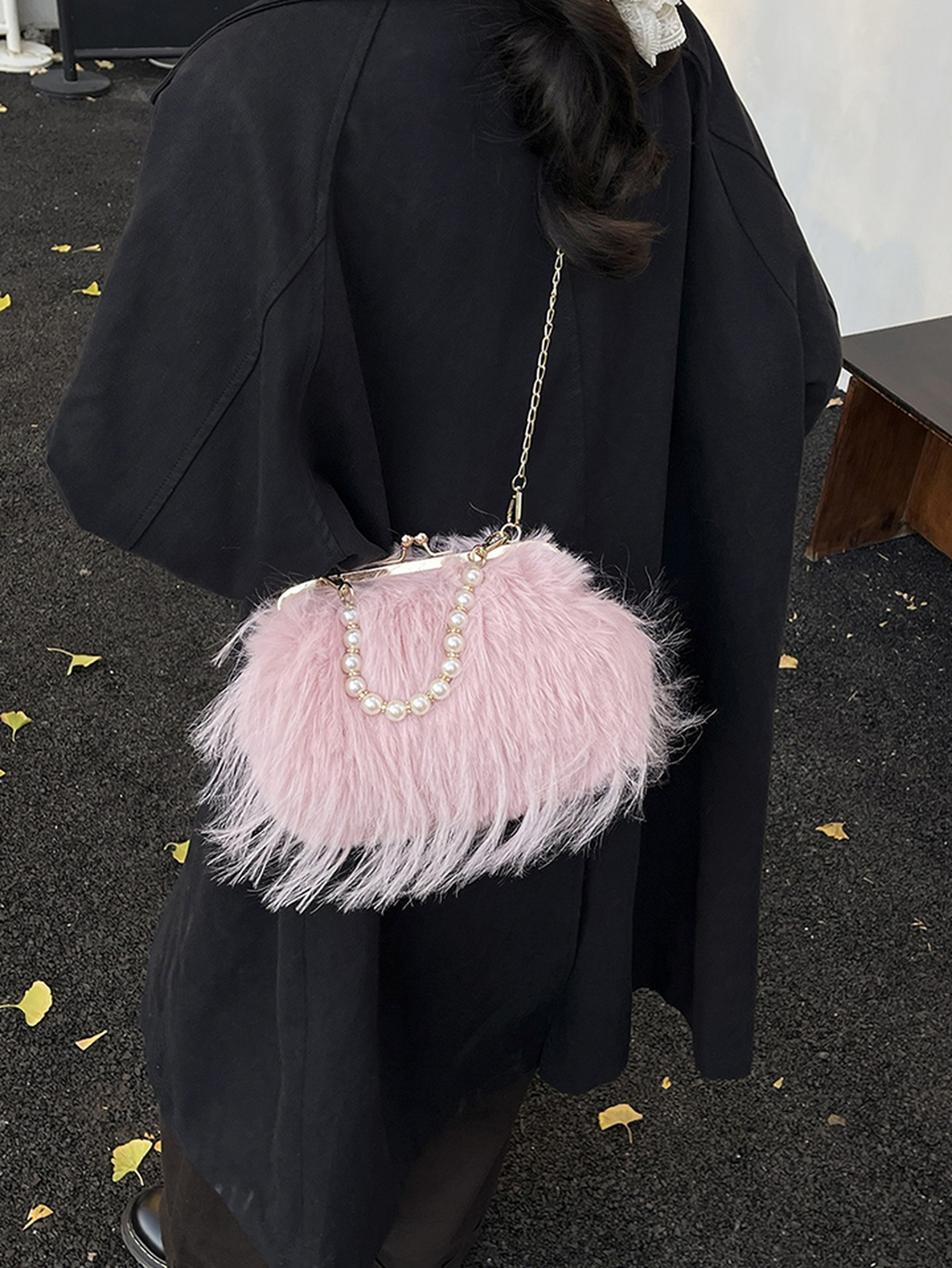 Pink Crossbody Bag with Hasp Lock Closure