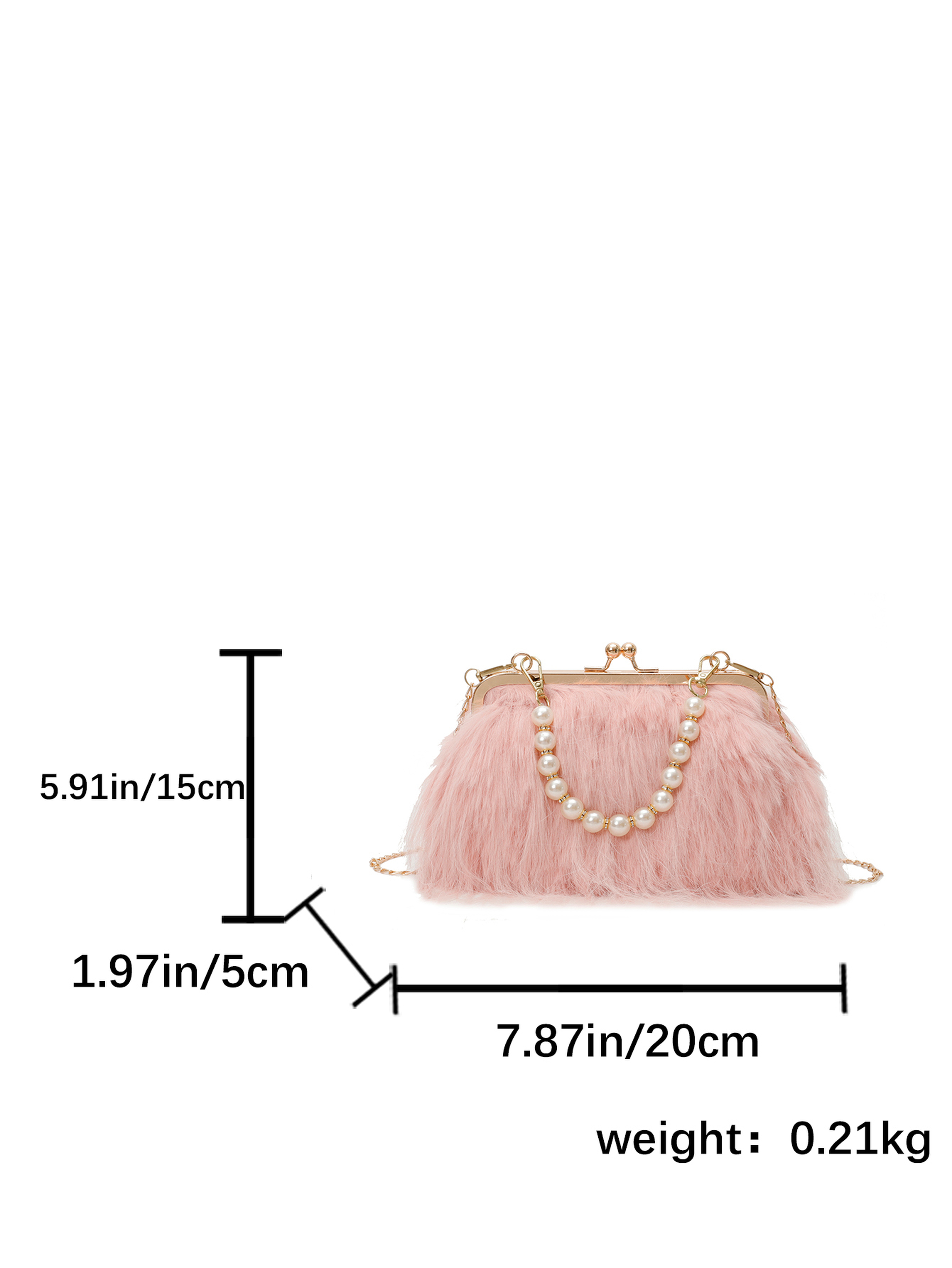 Pink Crossbody Bag with Hasp Lock Closure
