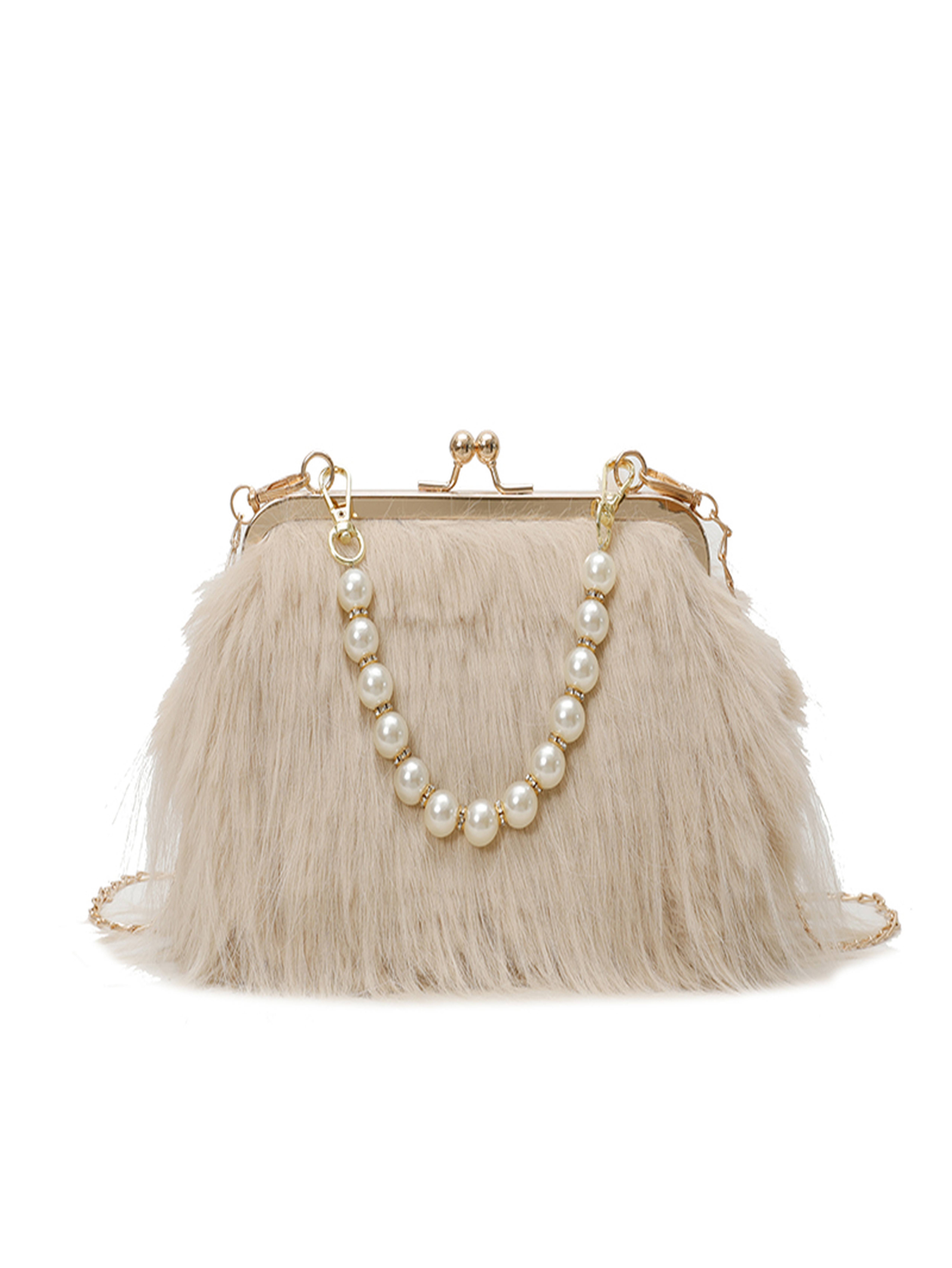 Khaki Crossbody Bag with Hasp Lock Closure