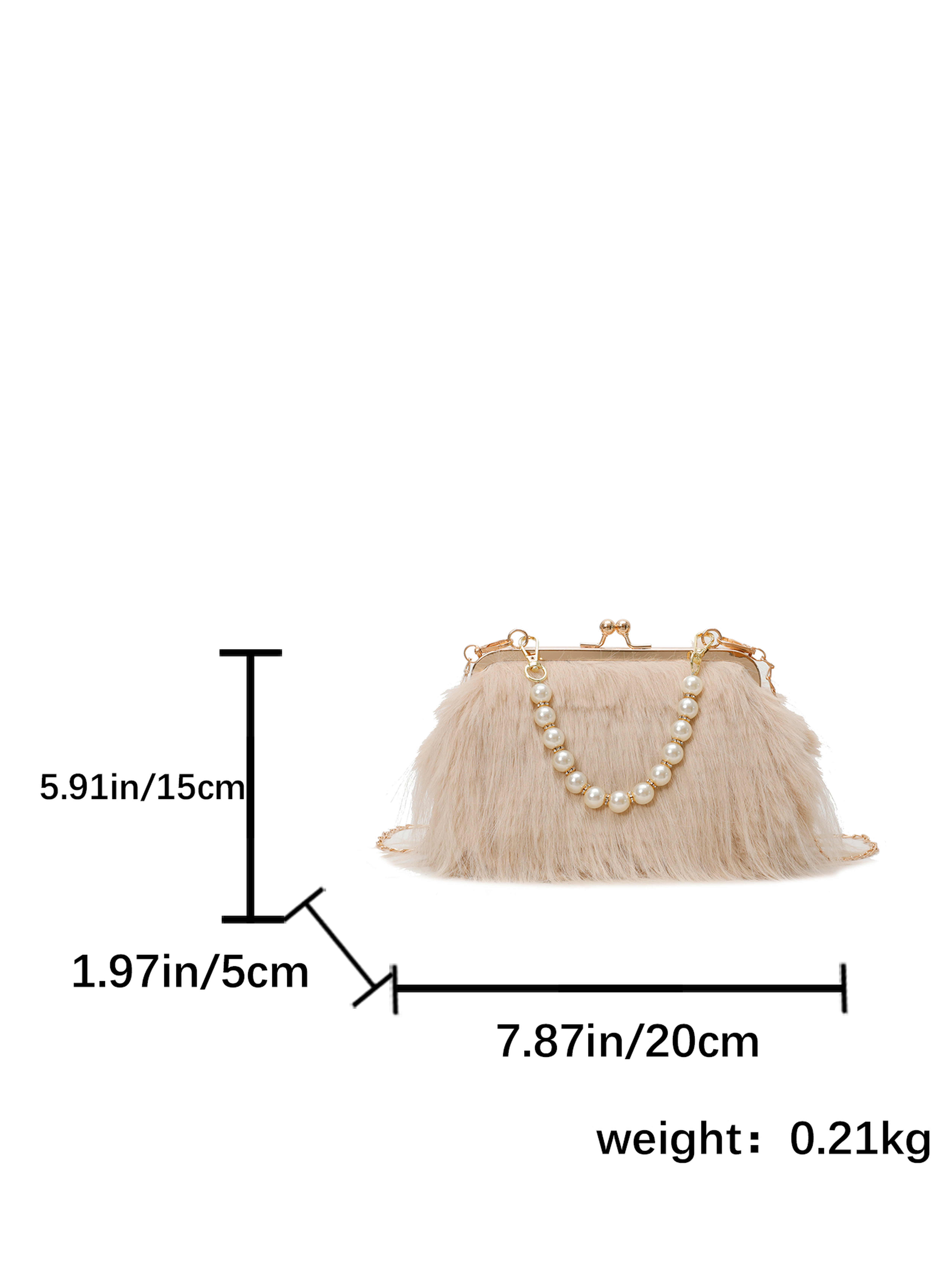 Khaki Crossbody Bag with Hasp Lock Closure