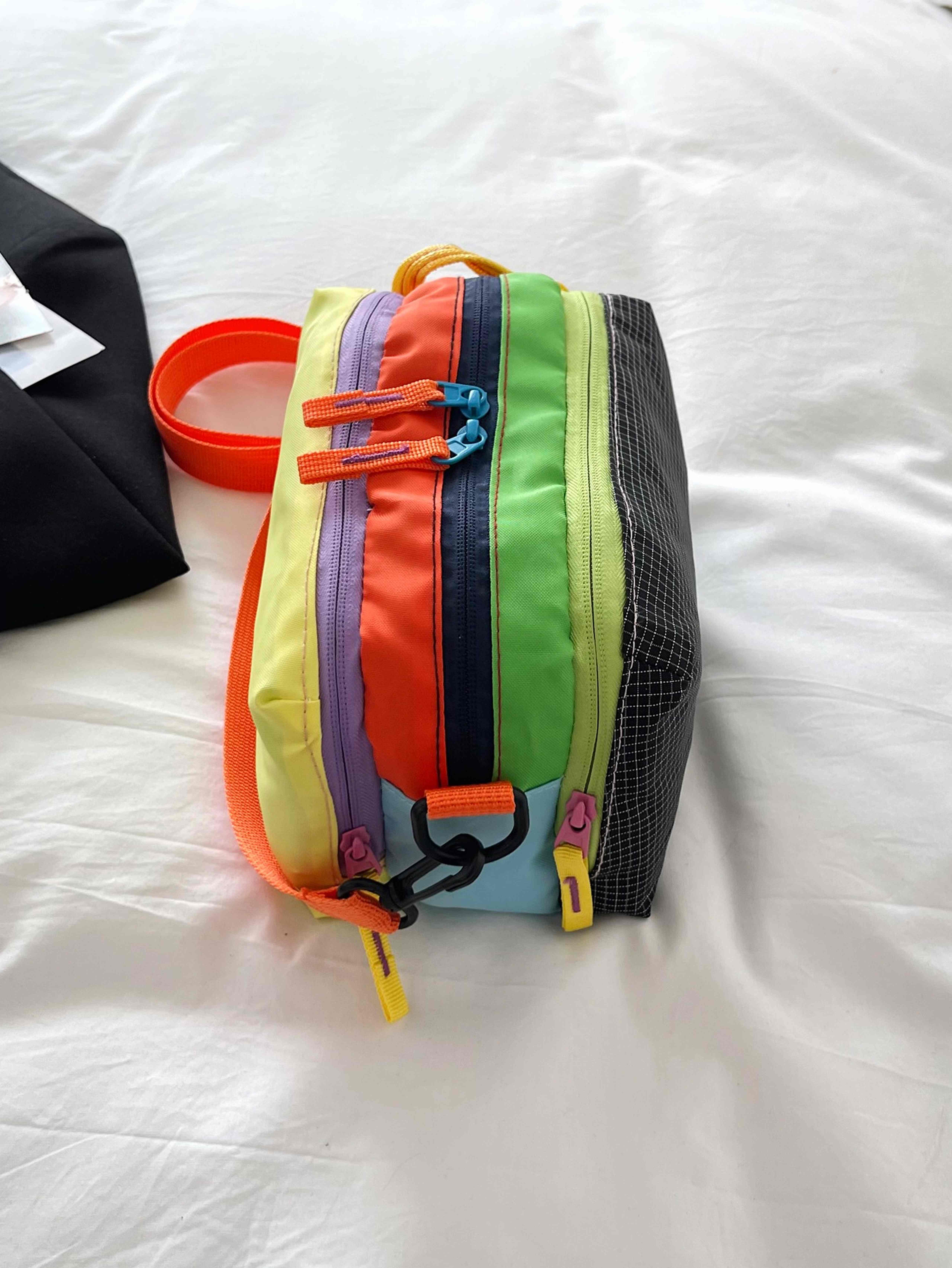 Black Crossbody Bag with Zip Closure
