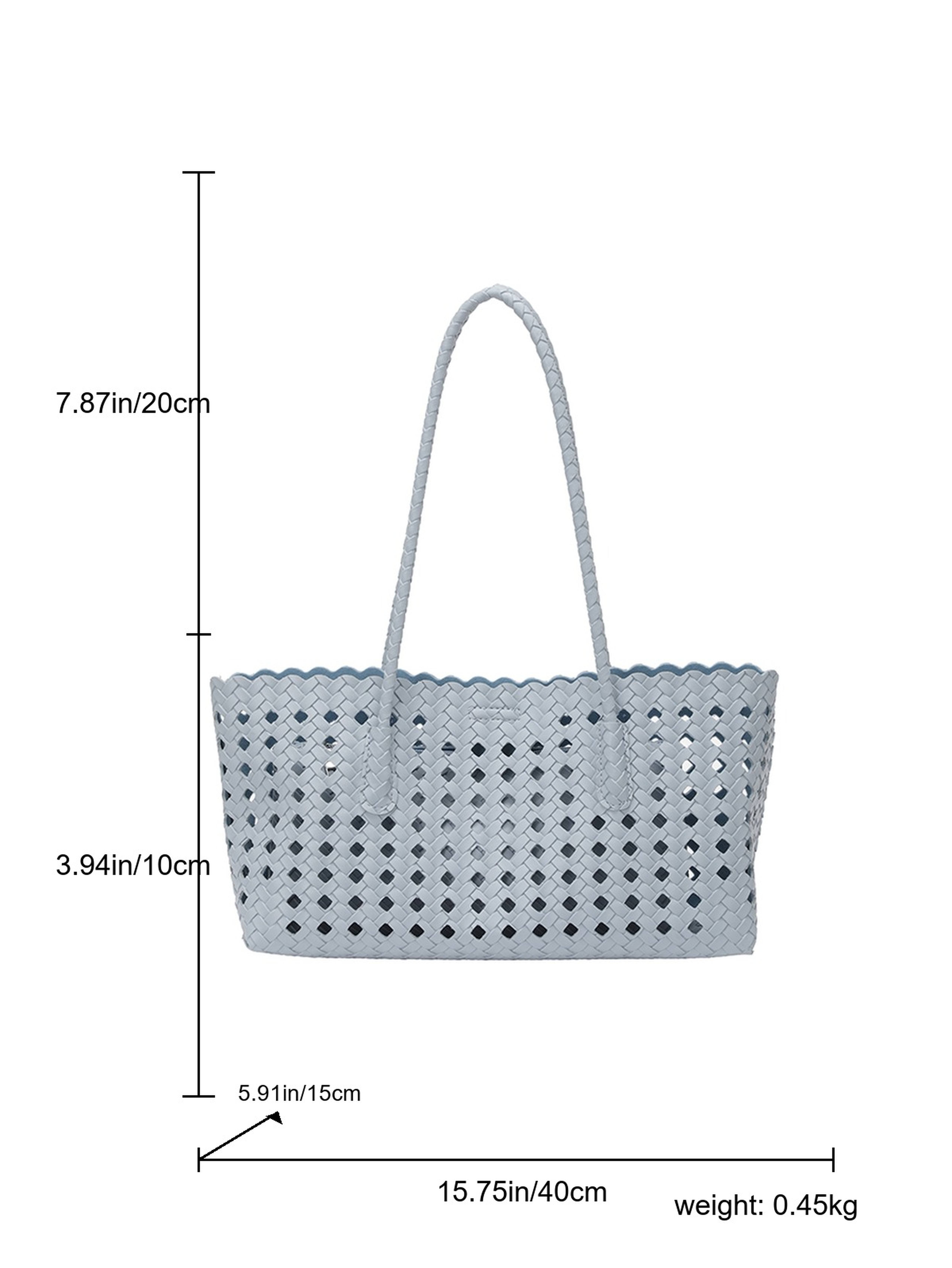 Light Blue Tote with Magnetic Closure