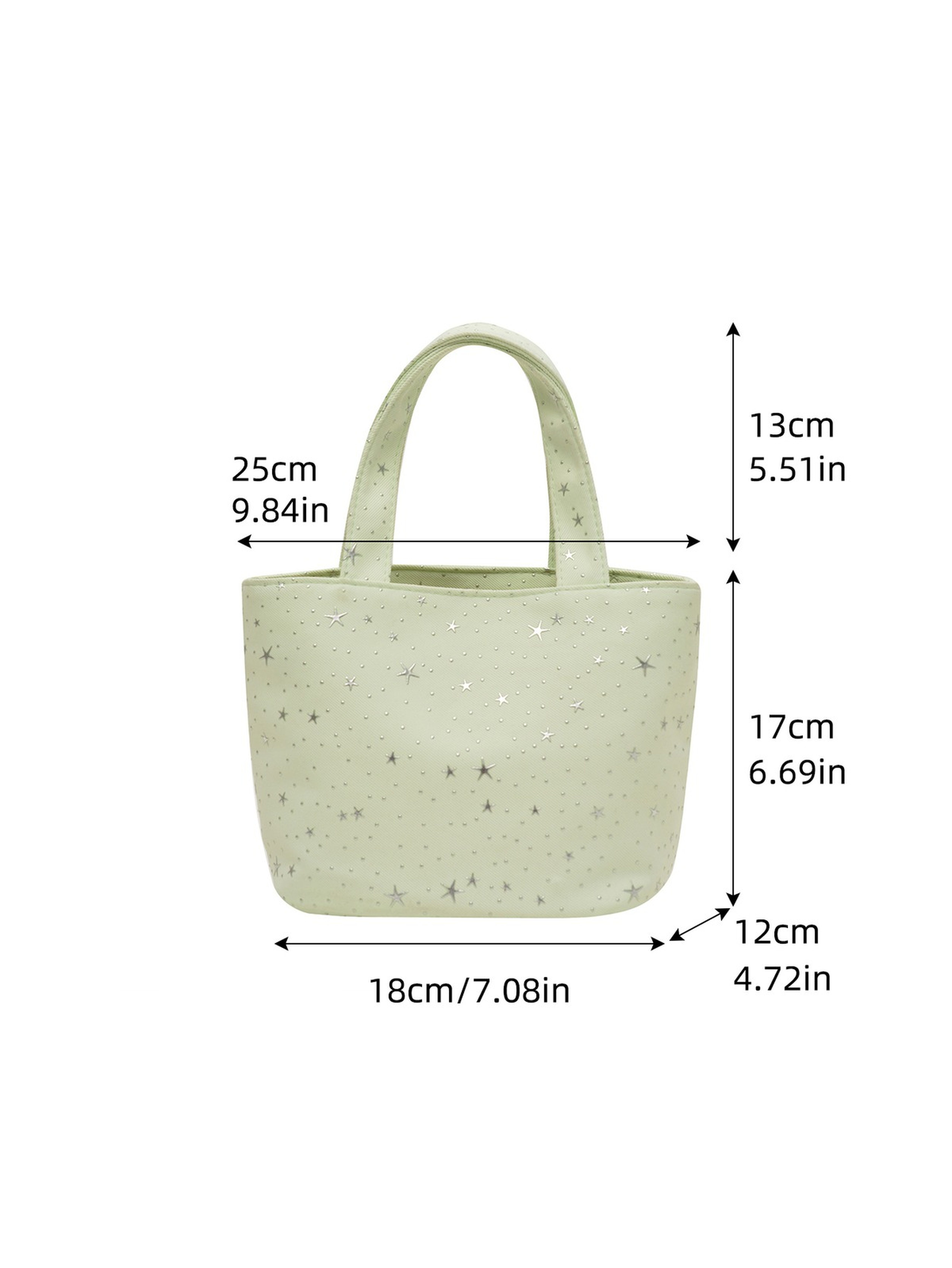 Green Tote with Zip Closure