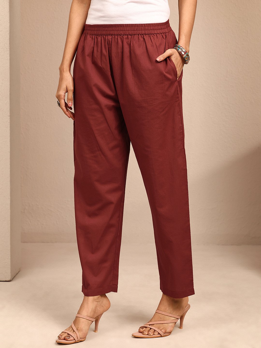 Maroon Floral V-Neck Kurta Set with Dupatta