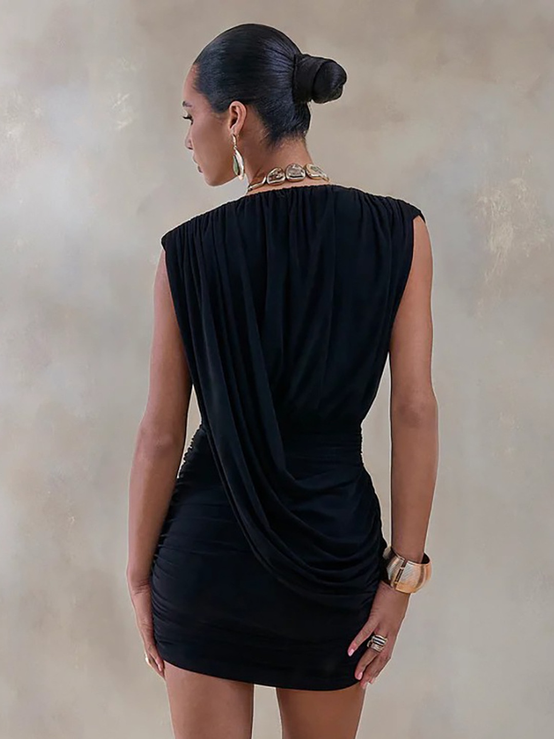 Black Bodycon Mini Party Dress