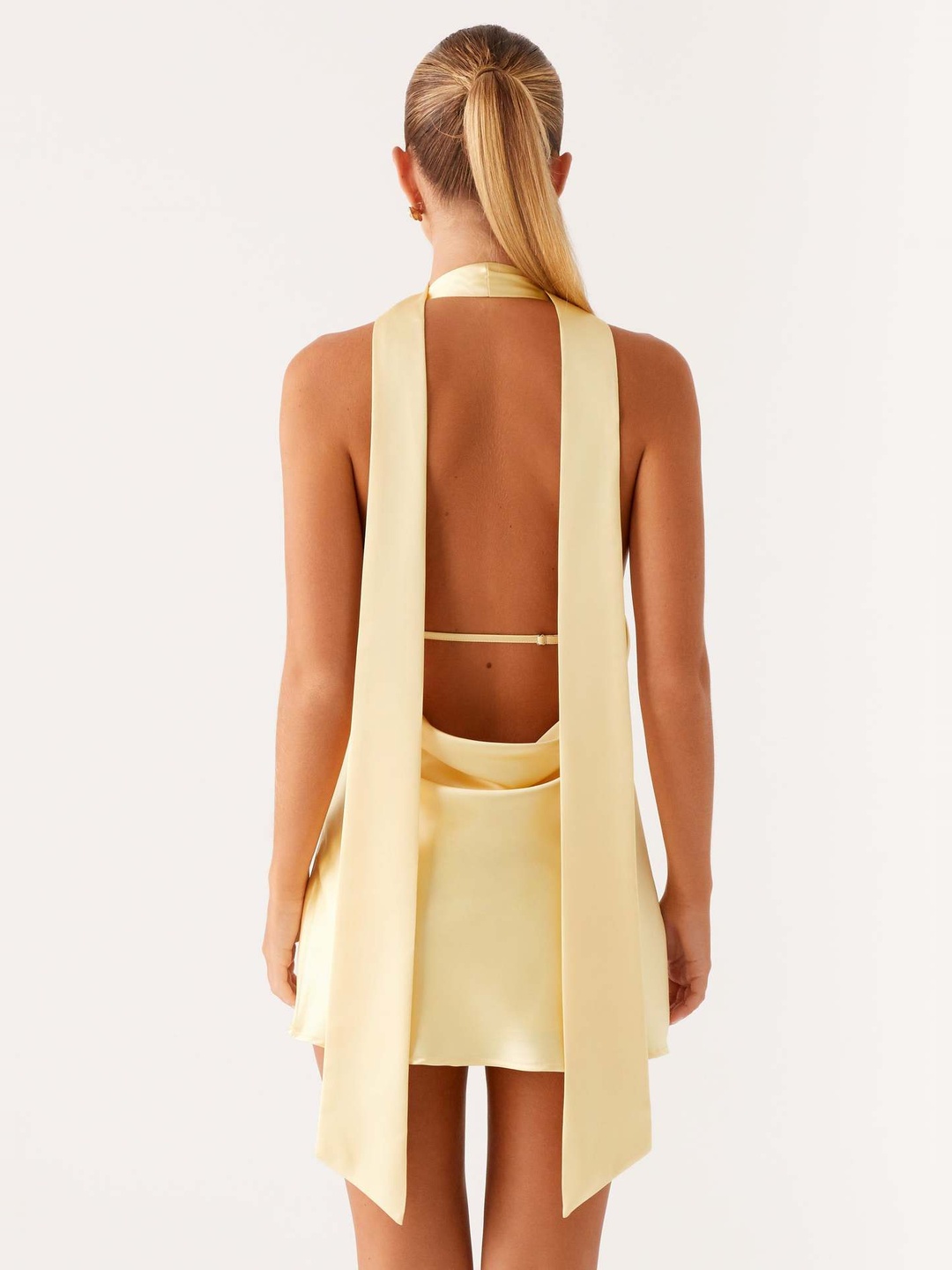 Yellow Sleeveless Bodycon Mini Dress
