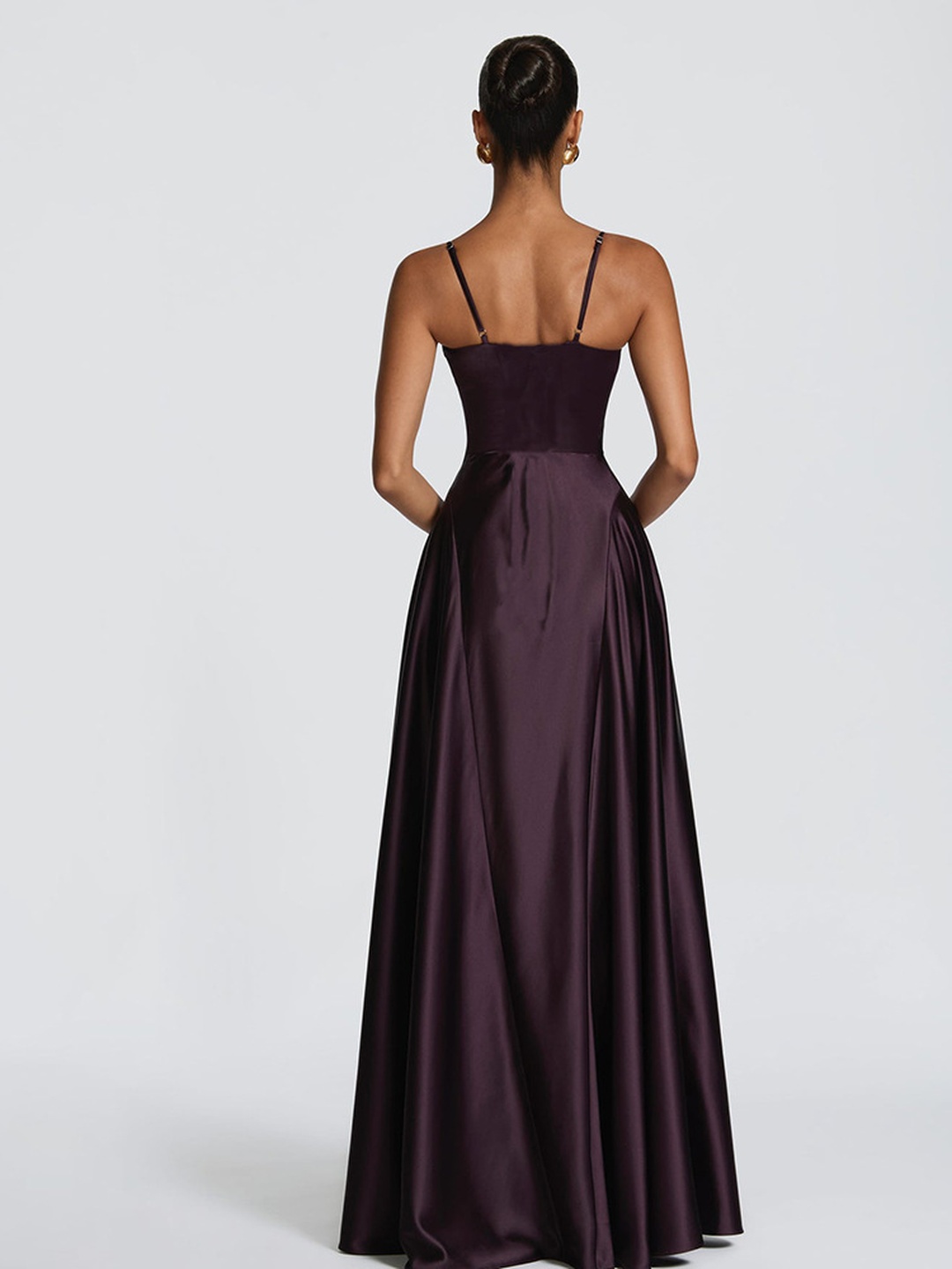 Purple Strappy Maxi Slip Dress
