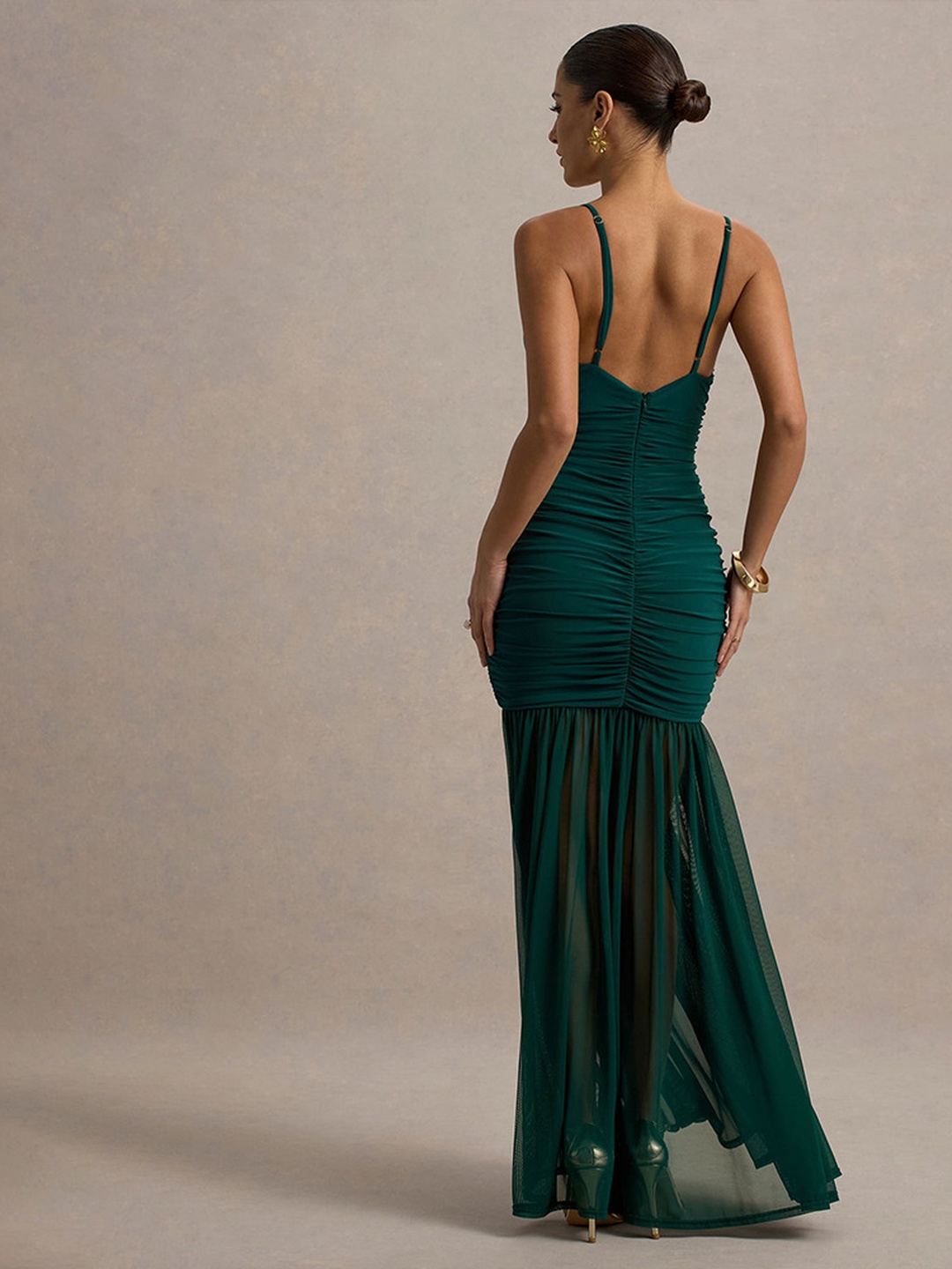 Emerald Green Mermaid Maxi Dress