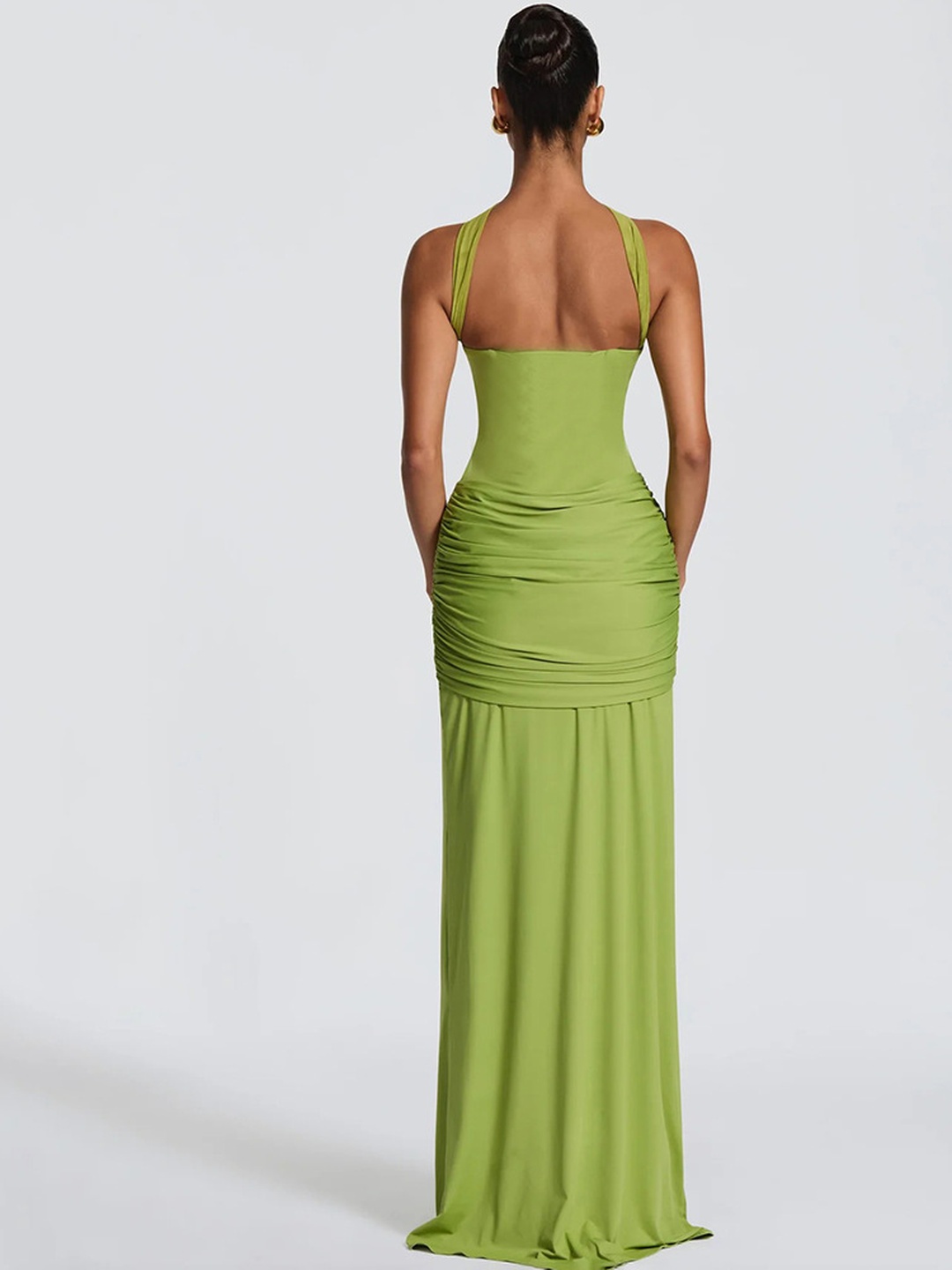 Green Sleeveless Maxi Bodycon Dress