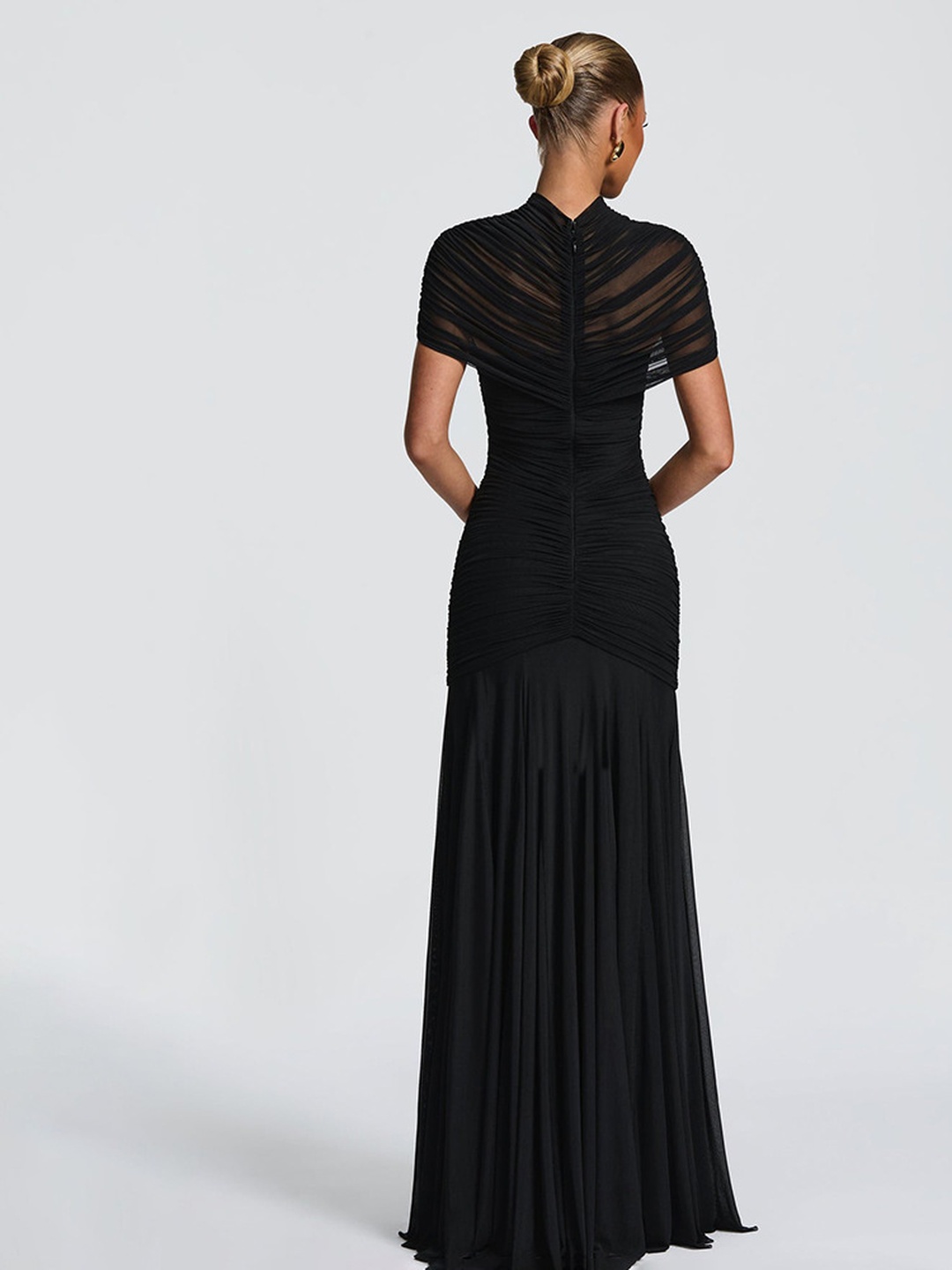 Black Mermaid Maxi Dress with Cutout Detail